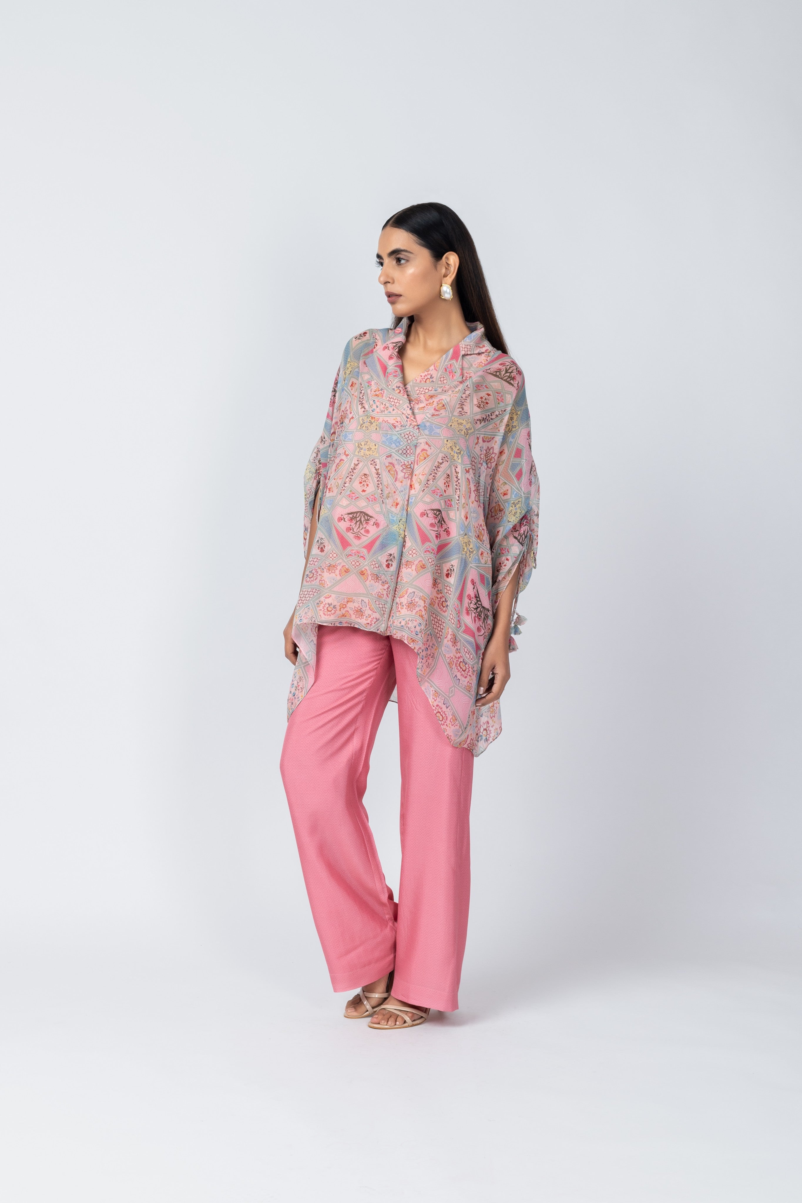 Mughal Floral & Geometric Motif Printed Co-ord Set