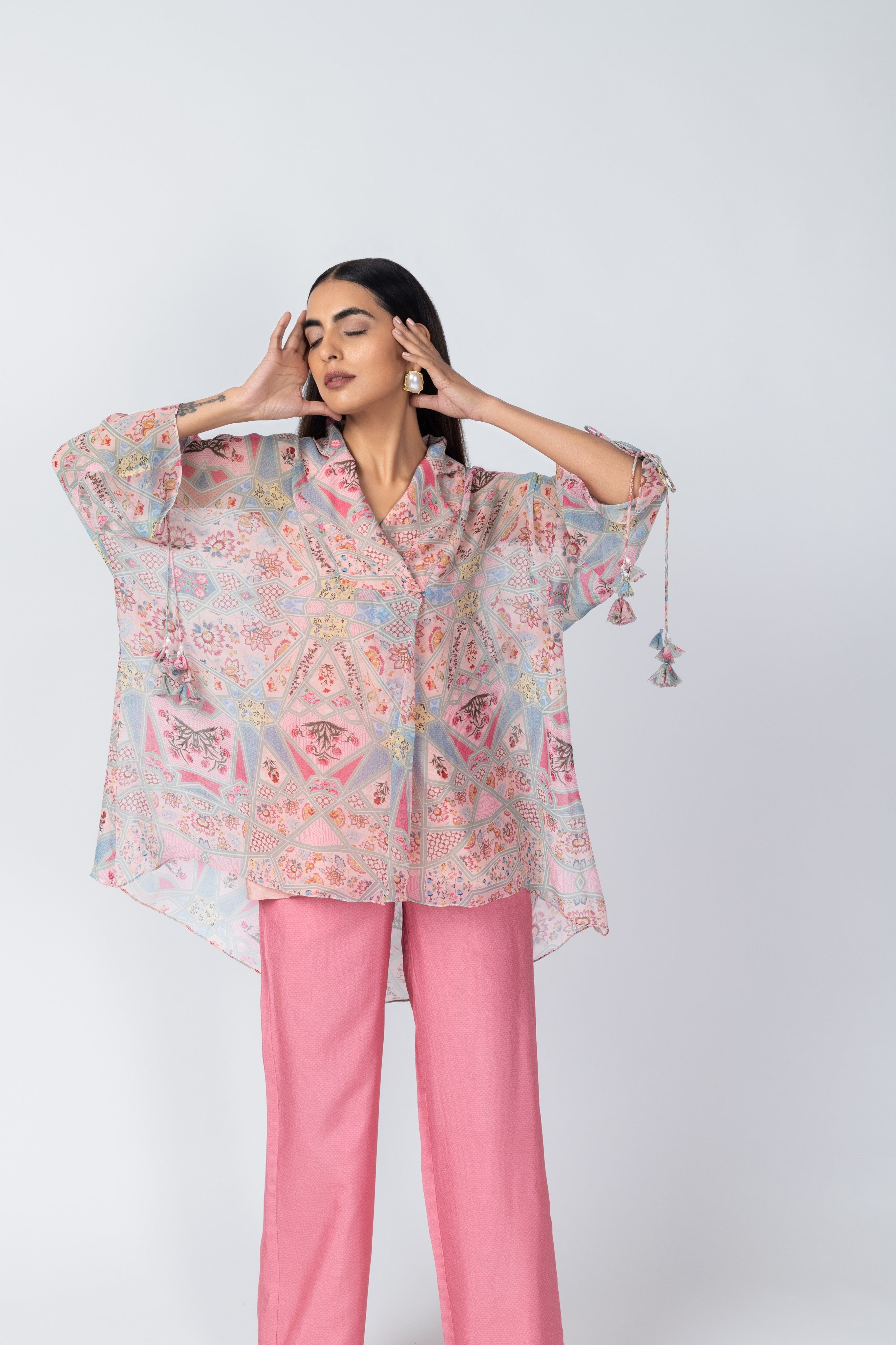 Mughal Floral & Geometric Motif Printed Co-ord Set