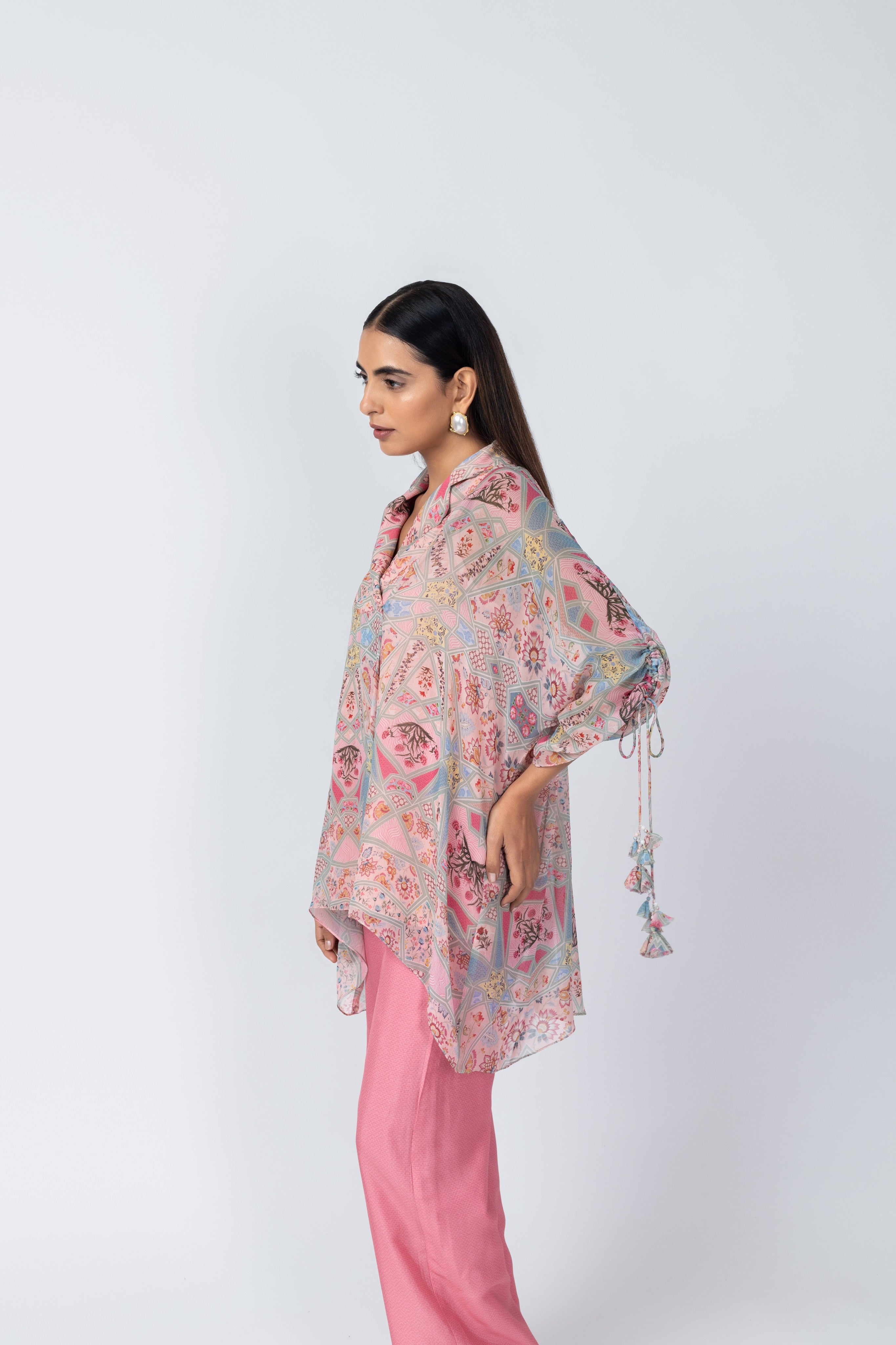Mughal Floral & Geometric Motif Printed Co-ord Set