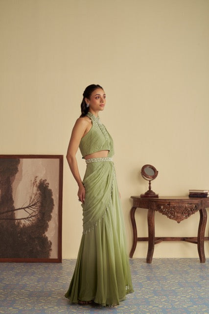 The Ivy Veil saree set