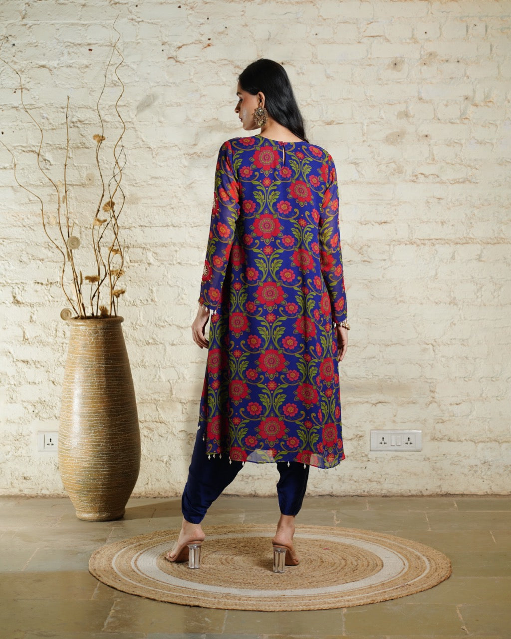 NUSRAT HIGH LOW BLUE