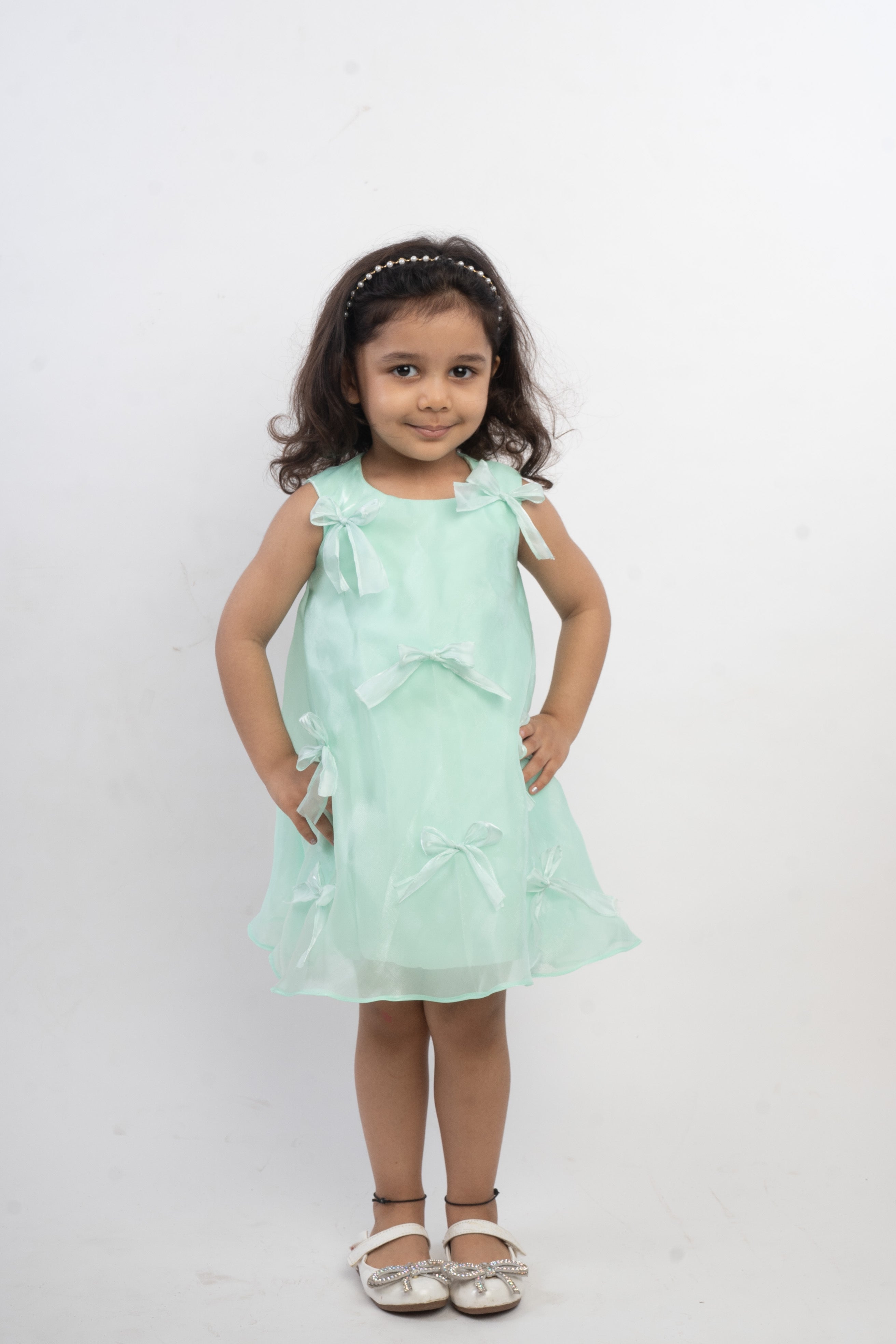 Sea Green Organza Bow
Dress