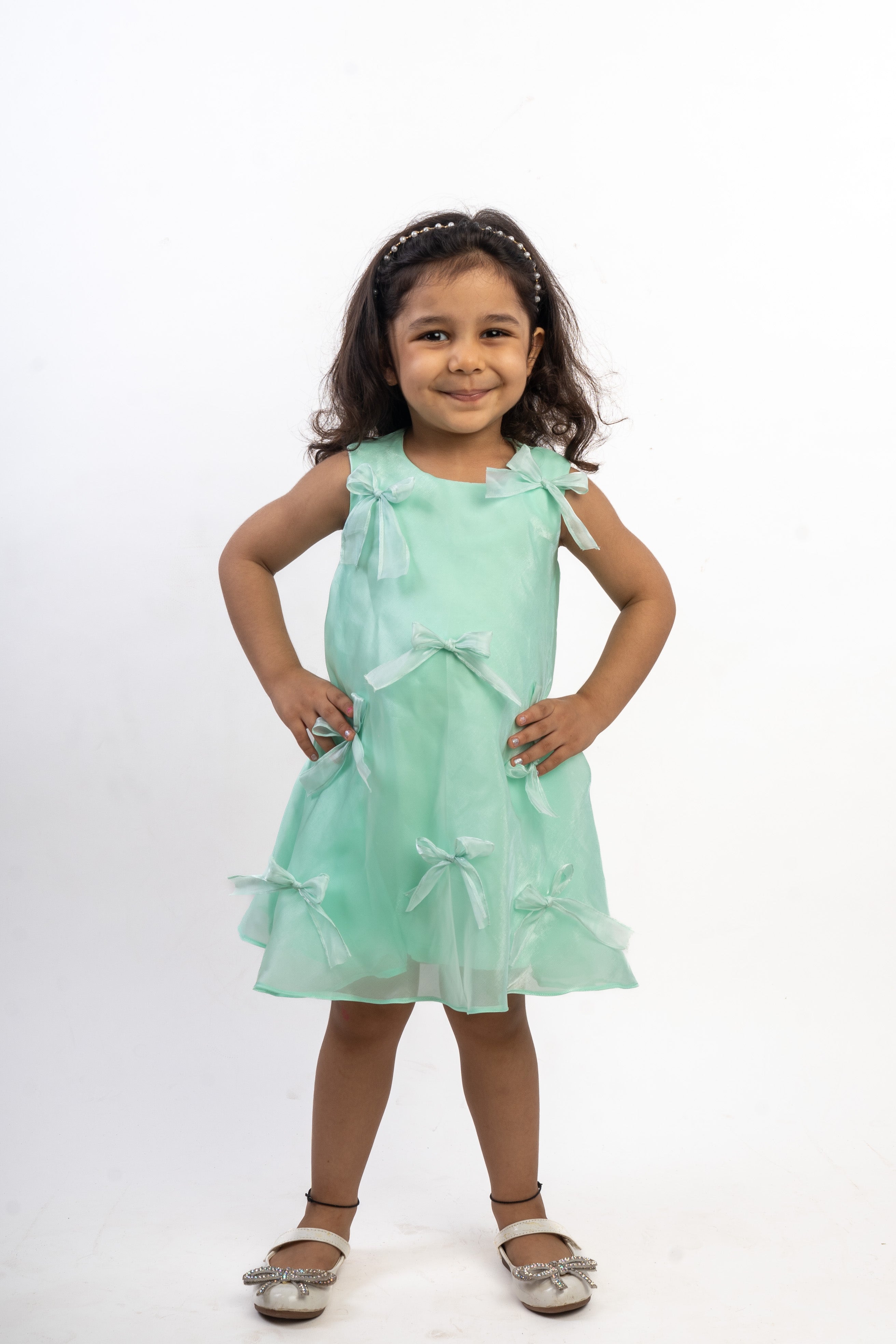 Sea Green Organza Bow
Dress