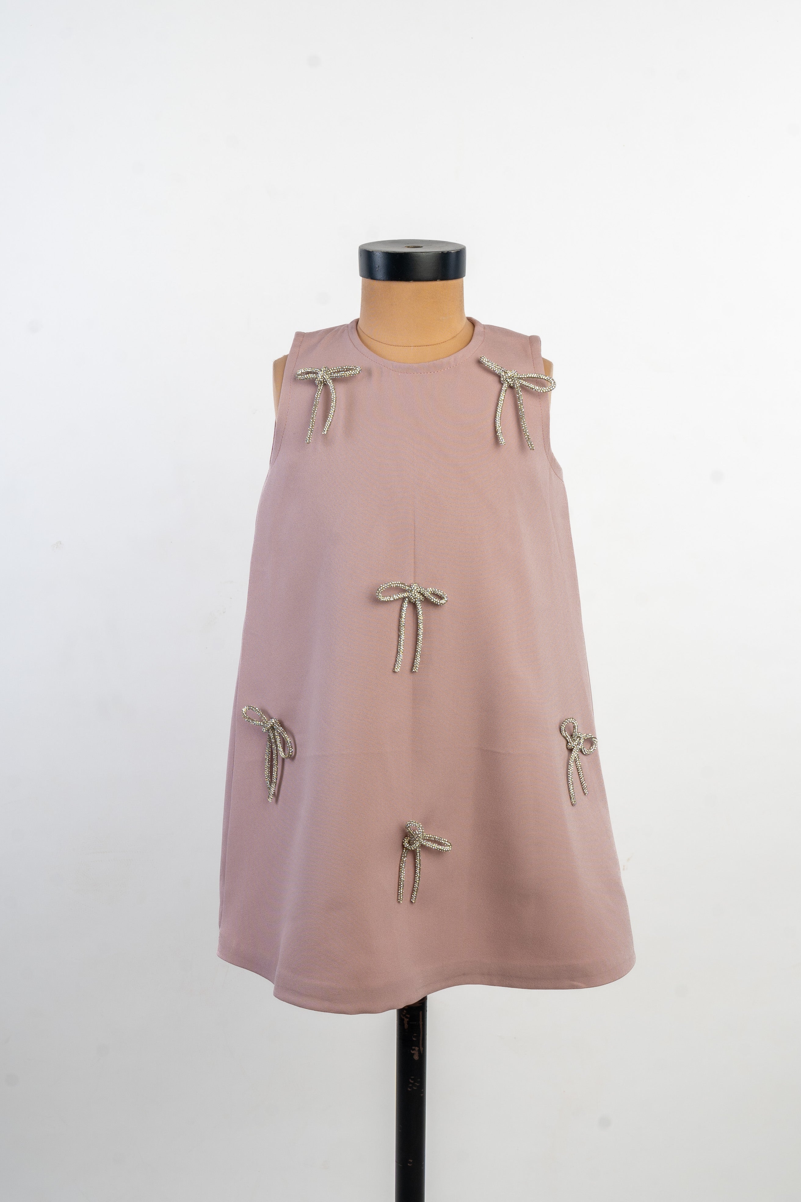 Onion Pink Dress with
Stone Bows