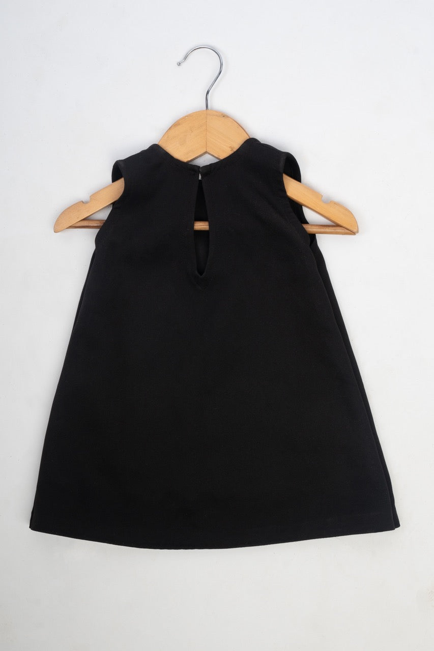 Black Dress with Stone Bows