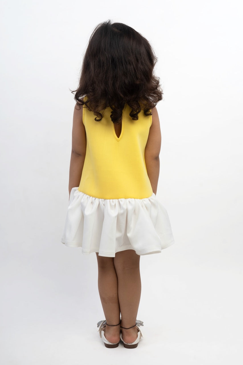 Yellow White Seq Dress