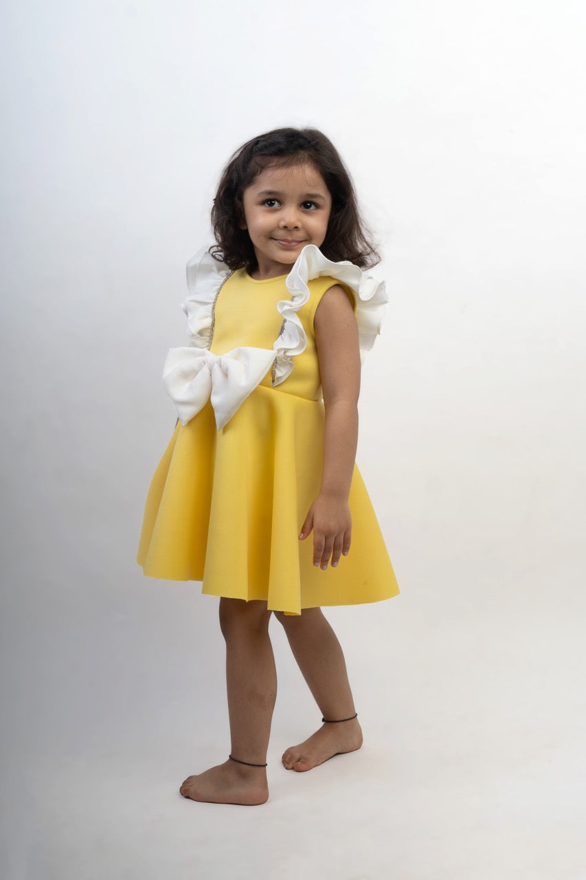 Yellow Stone Bow Dress