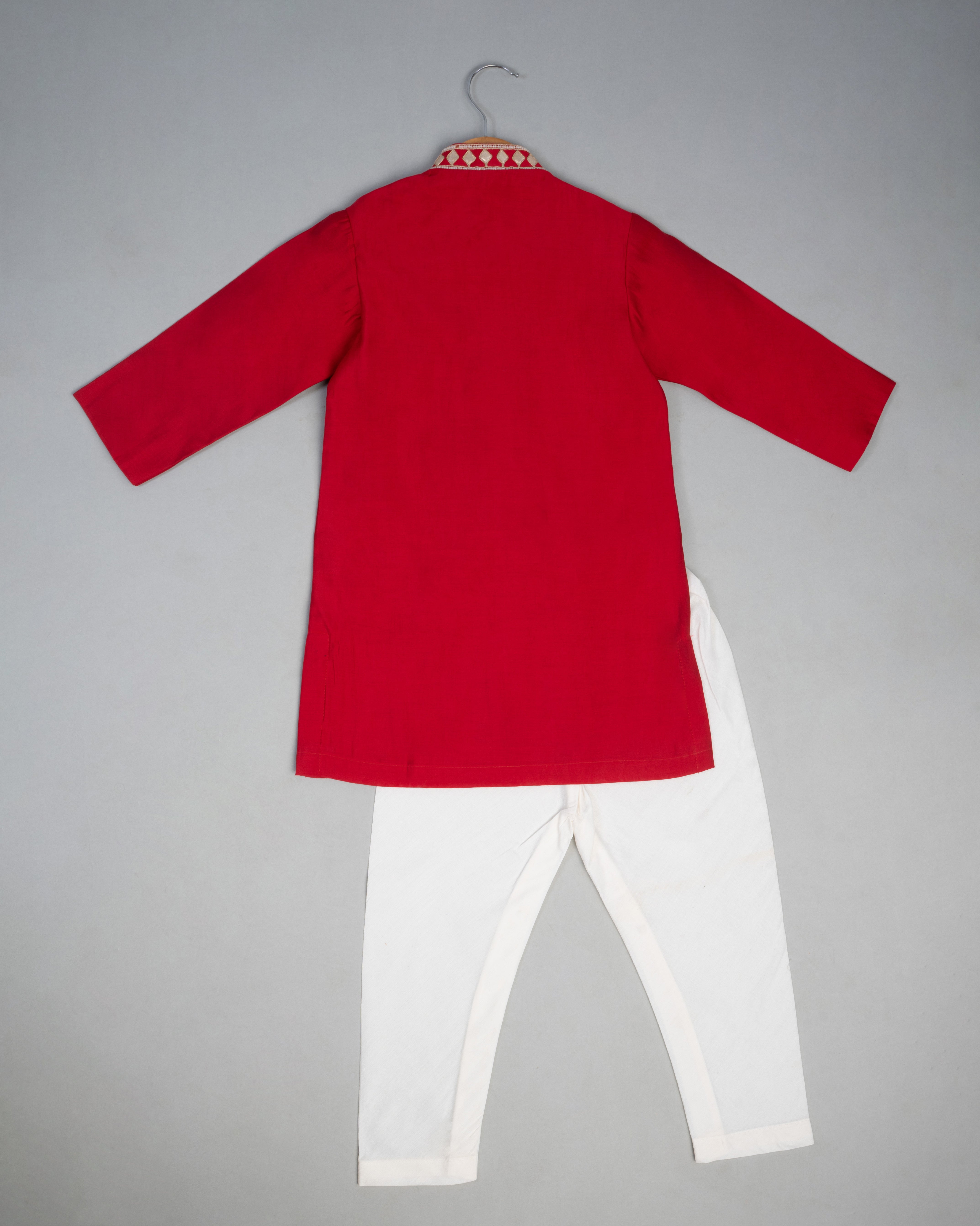 Pink Knot Emb Kurta