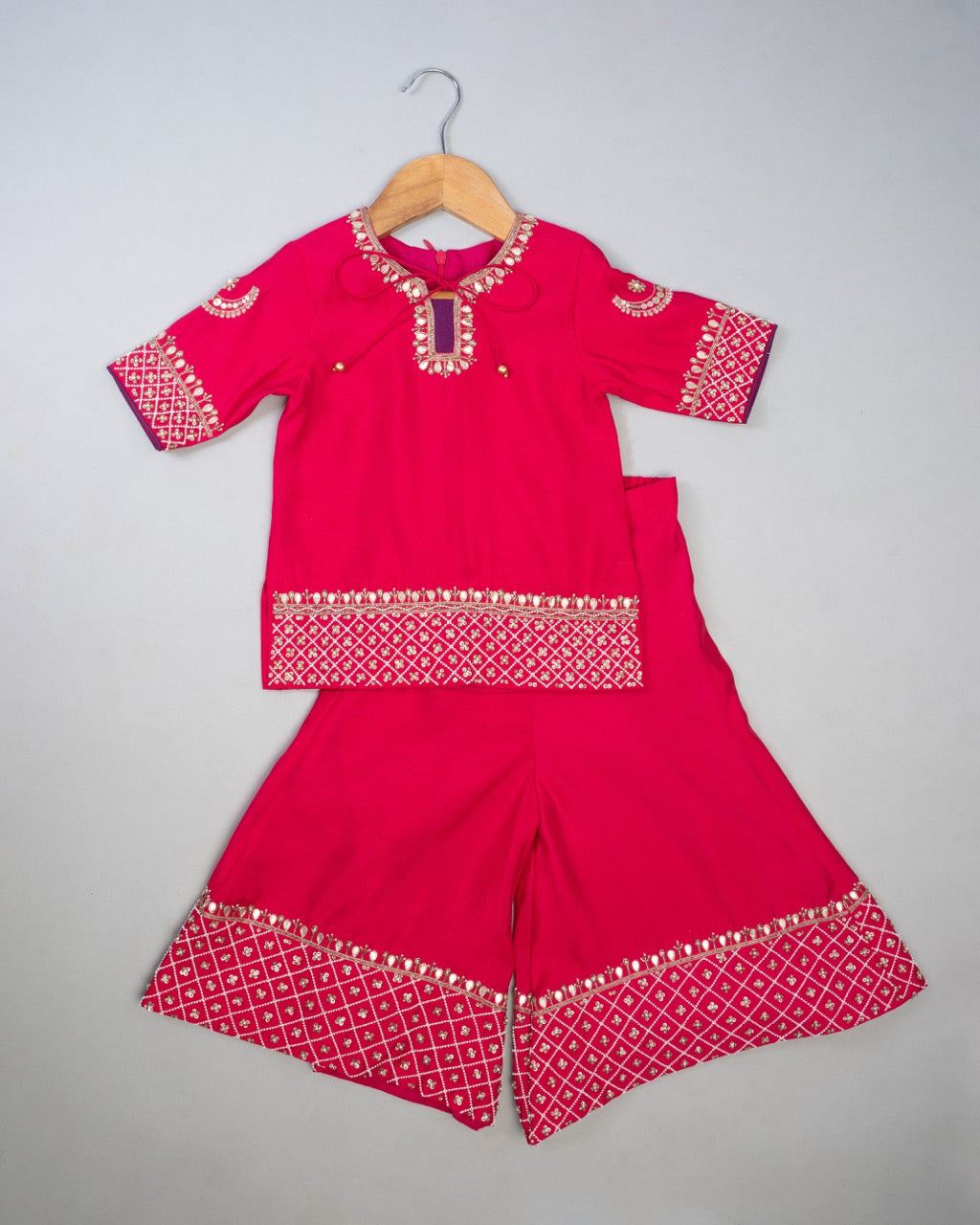 Pink Seq Palazzo Set