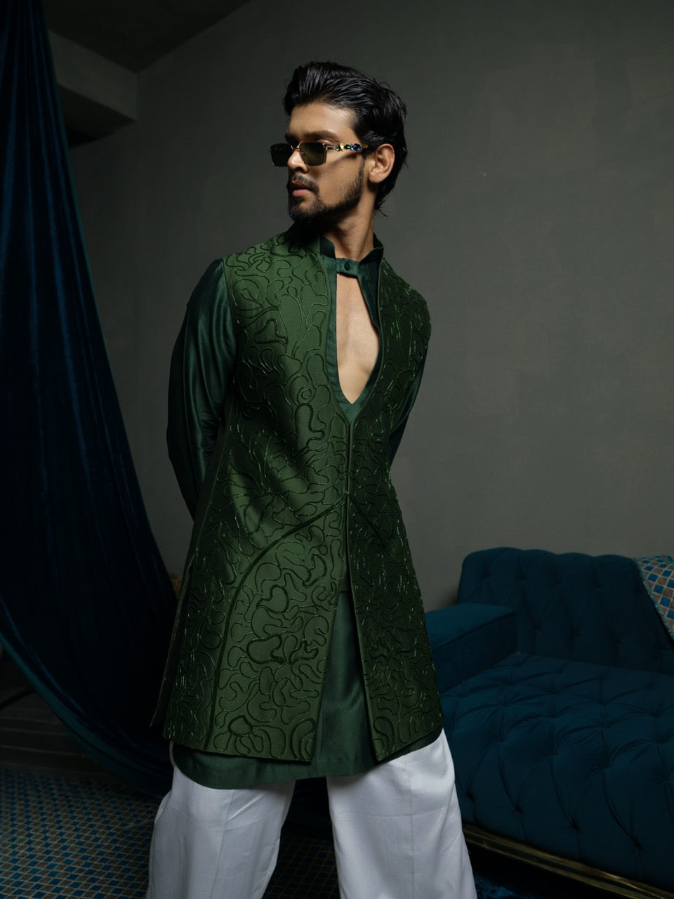 Forest long jacket Set