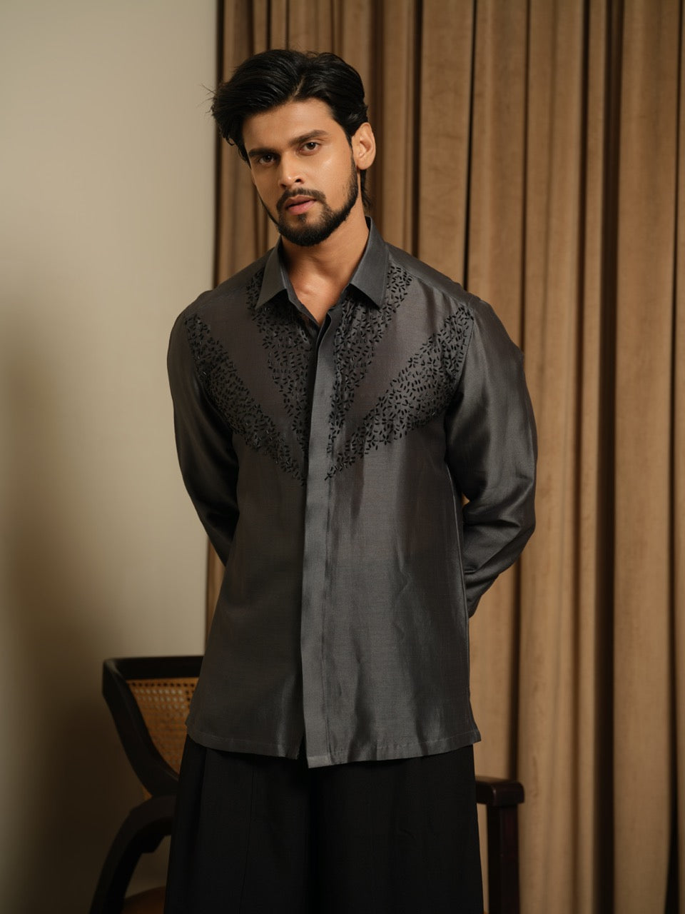 Grey Ray Party Shirt