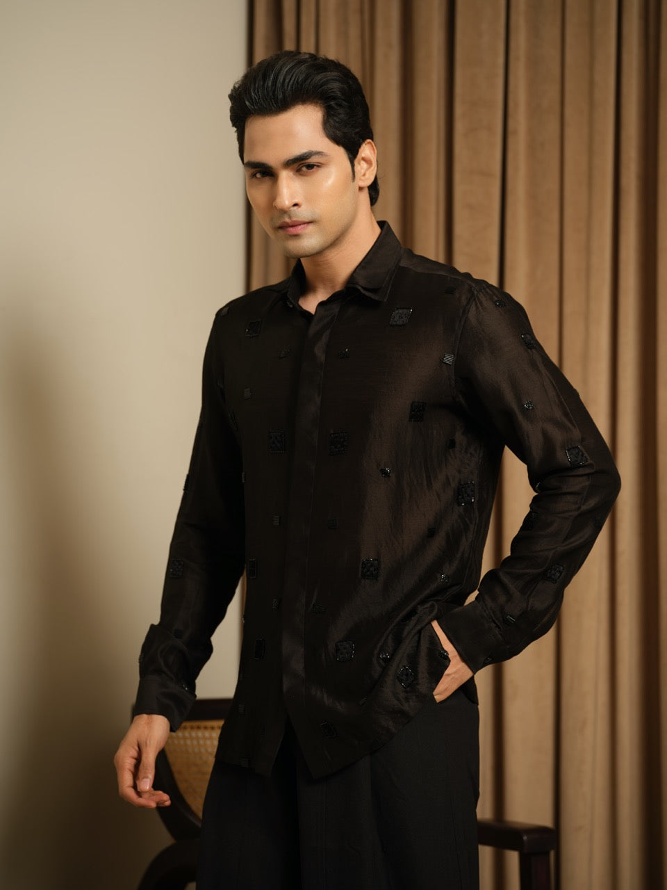 Midnight Black Aura Party Shirt