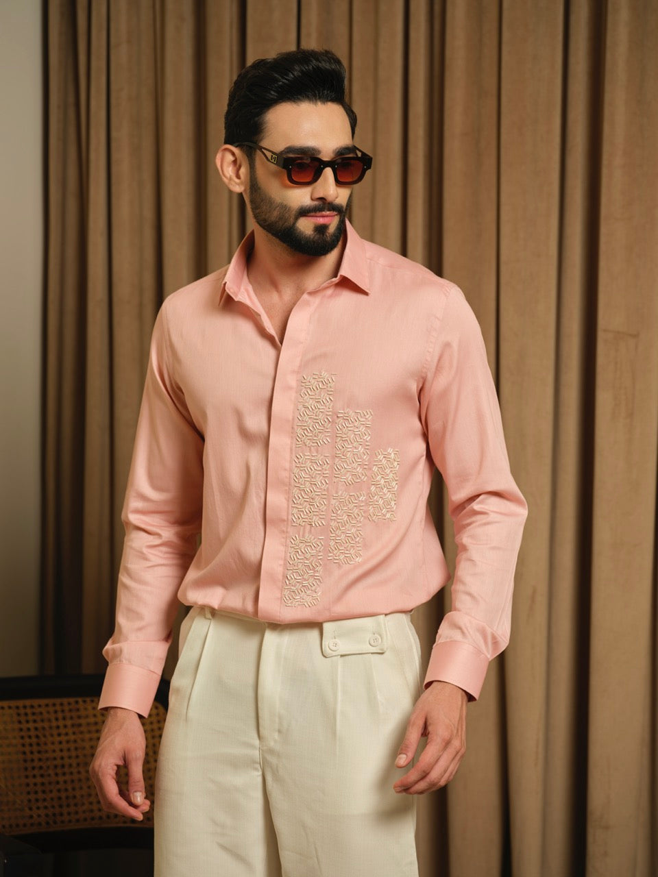 Peach Puzzle Party Shirt