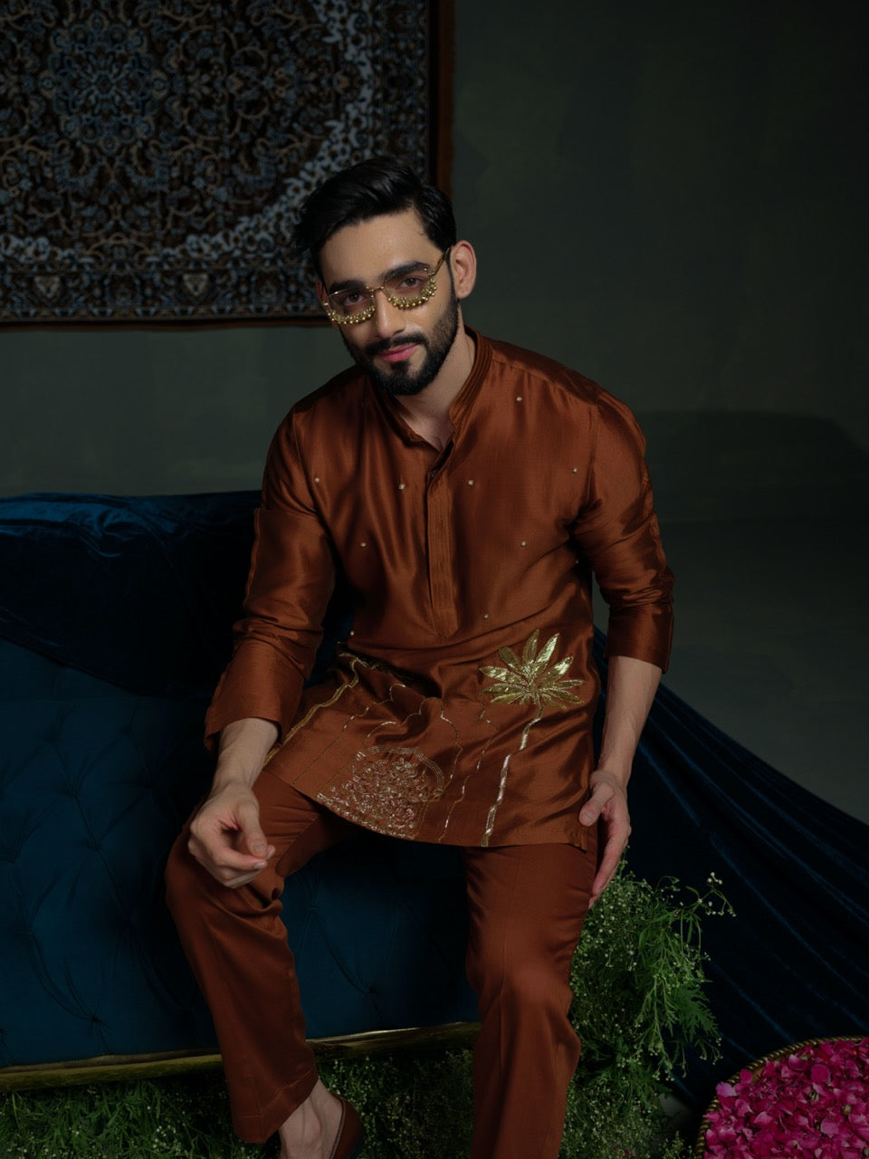 Modern Rust Kurta set