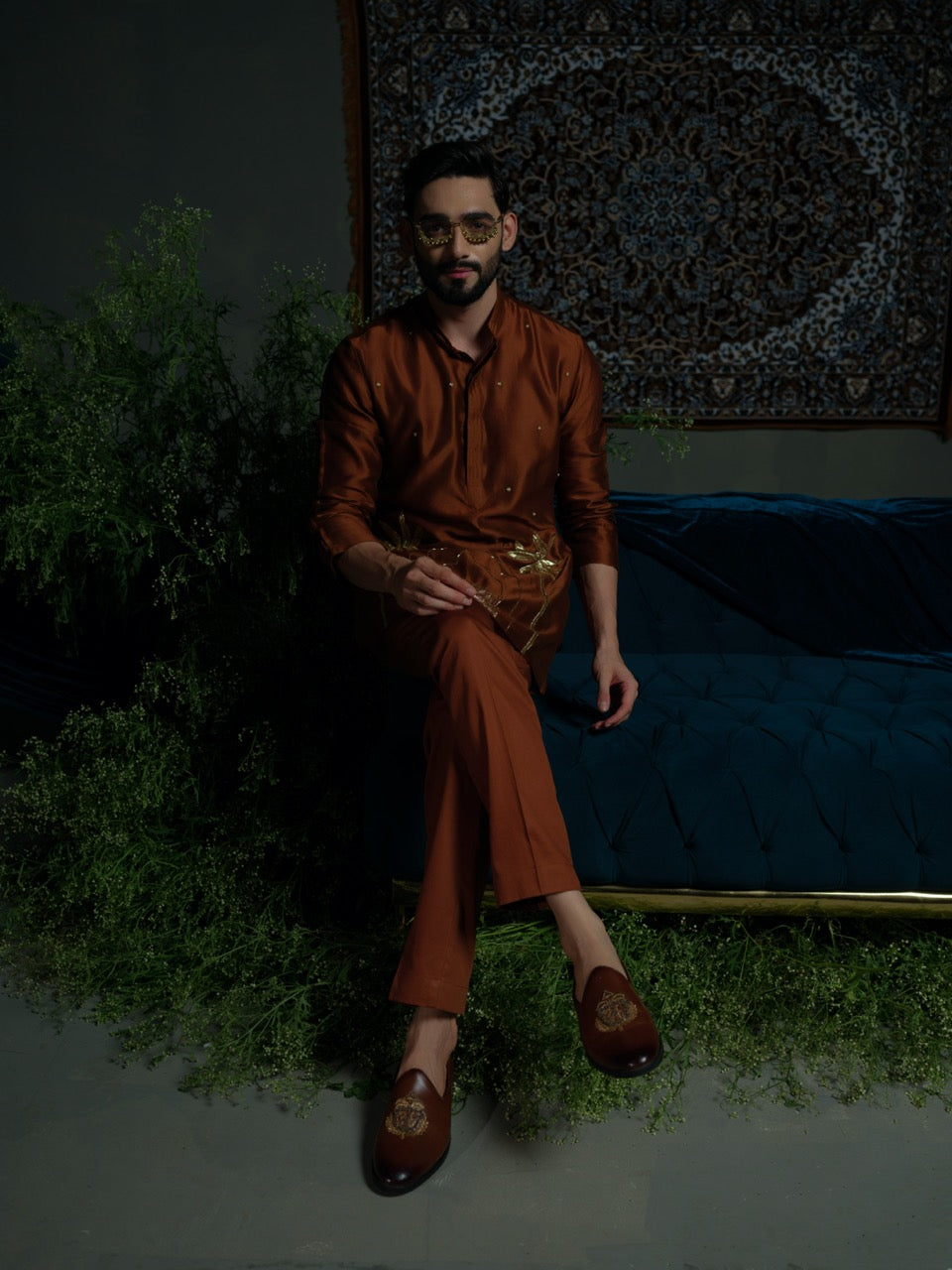 Modern Rust Kurta set