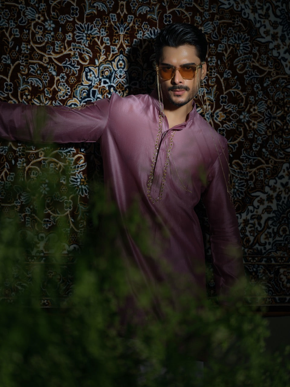 Purple Petal Kurta Set