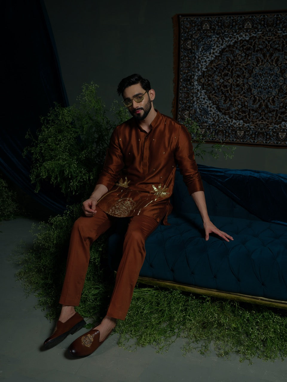 Modern Rust Kurta set