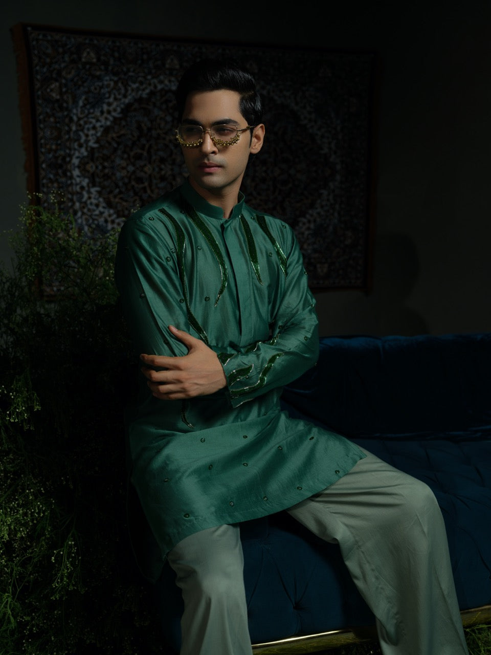 Flame in Forest Kurta Set