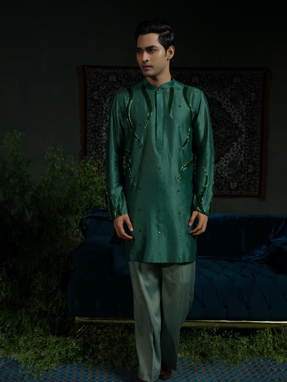 Flame in Forest Kurta Set