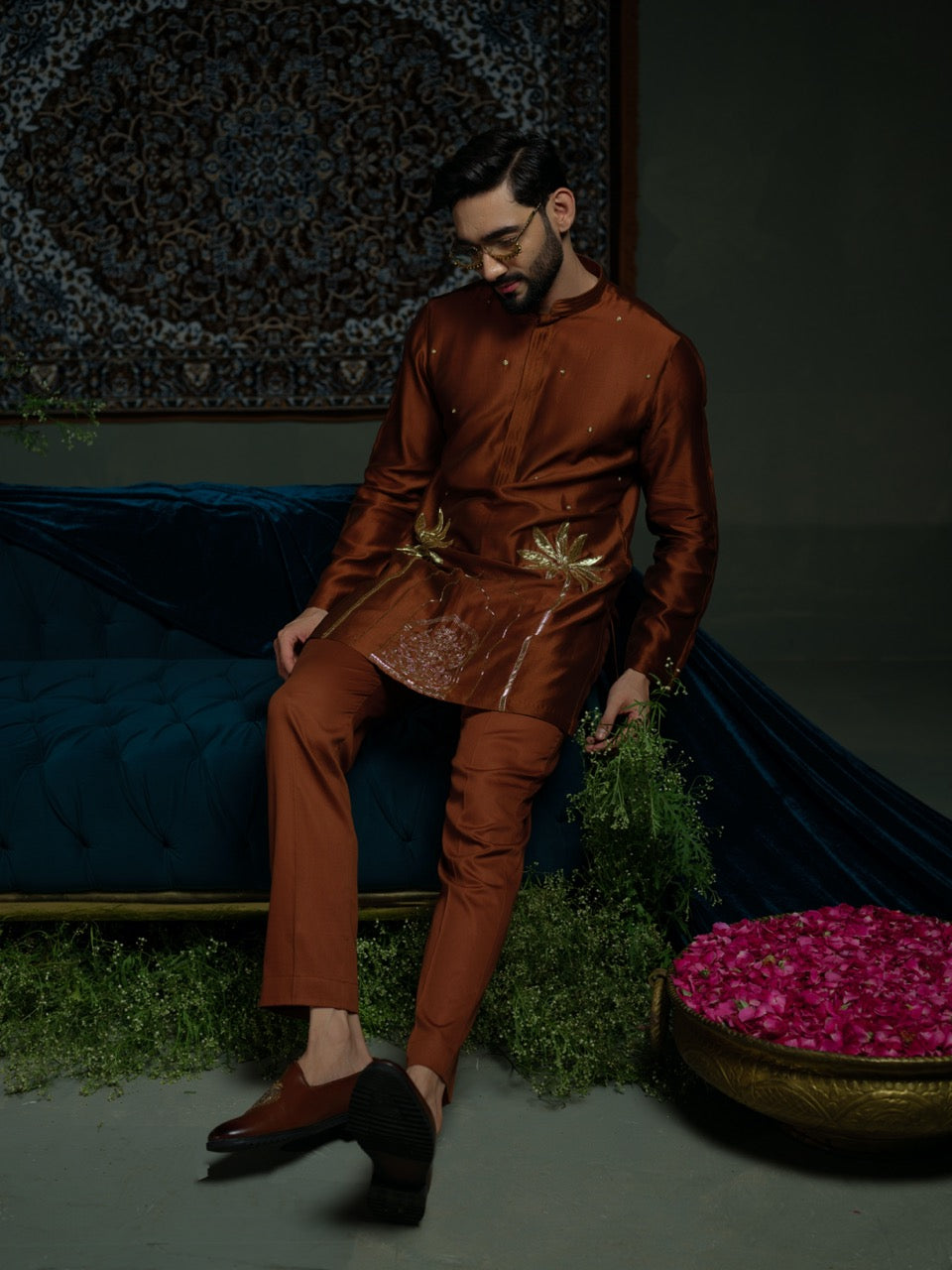 Modern Rust Kurta set