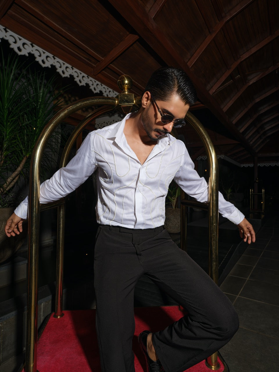 Ivory Contour Party Shirt