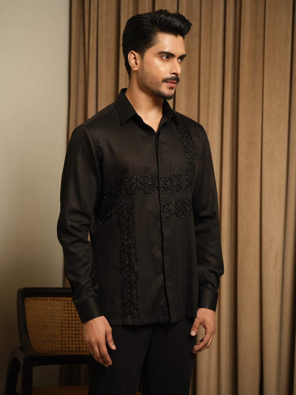 Black Midnight Maze Shirt