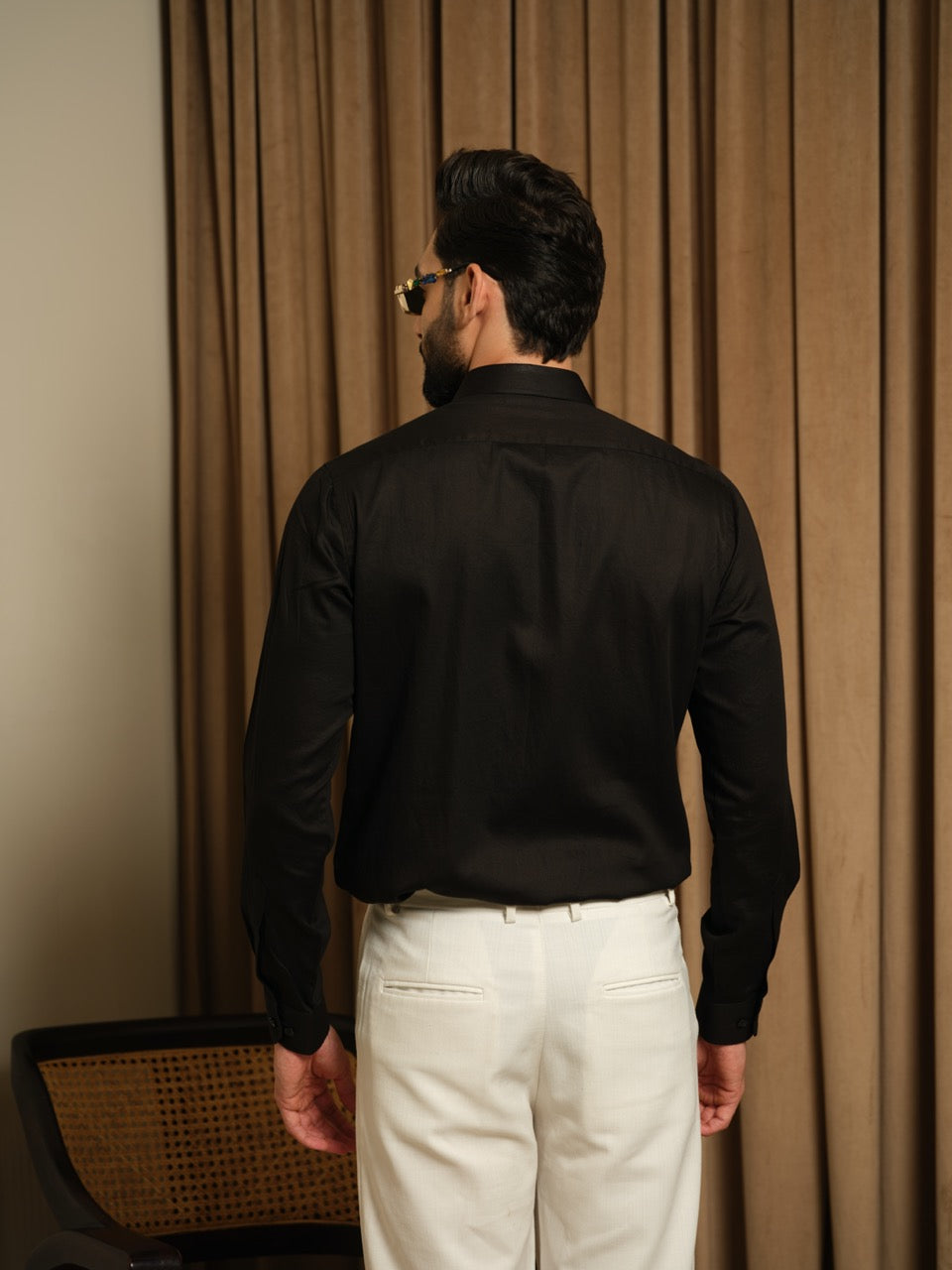 Black Silver Splash Shirt