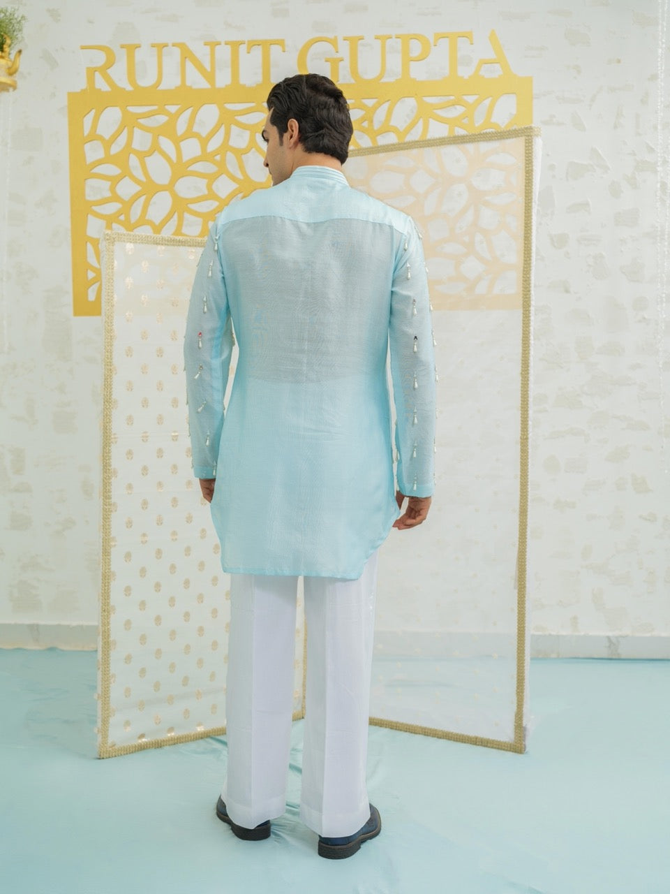 Blue Latkan Short Kurta set