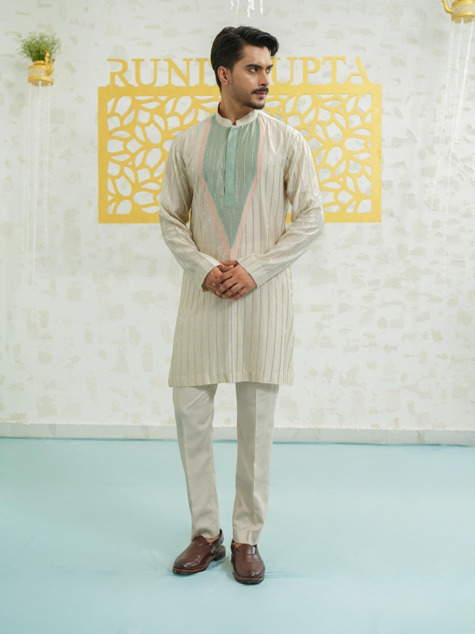 Patch Stripes kurta set