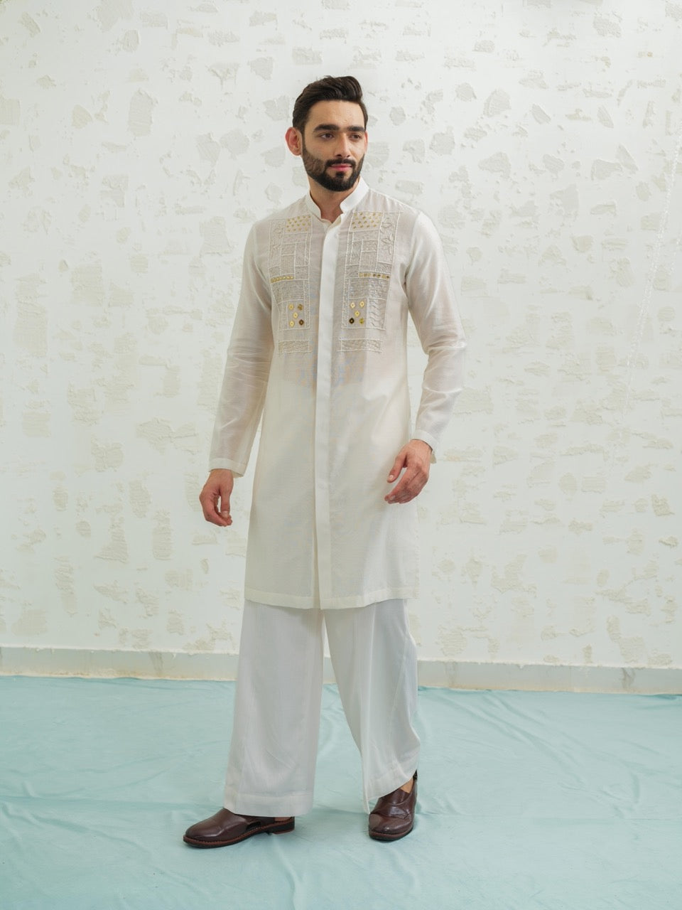 Ivory Lippan Kurta set