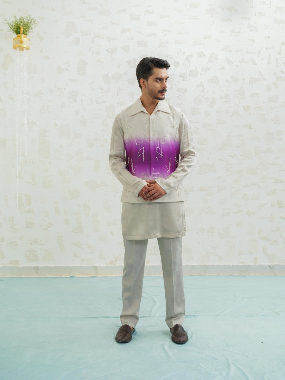 Purple Ombre Geomtry Bundi set