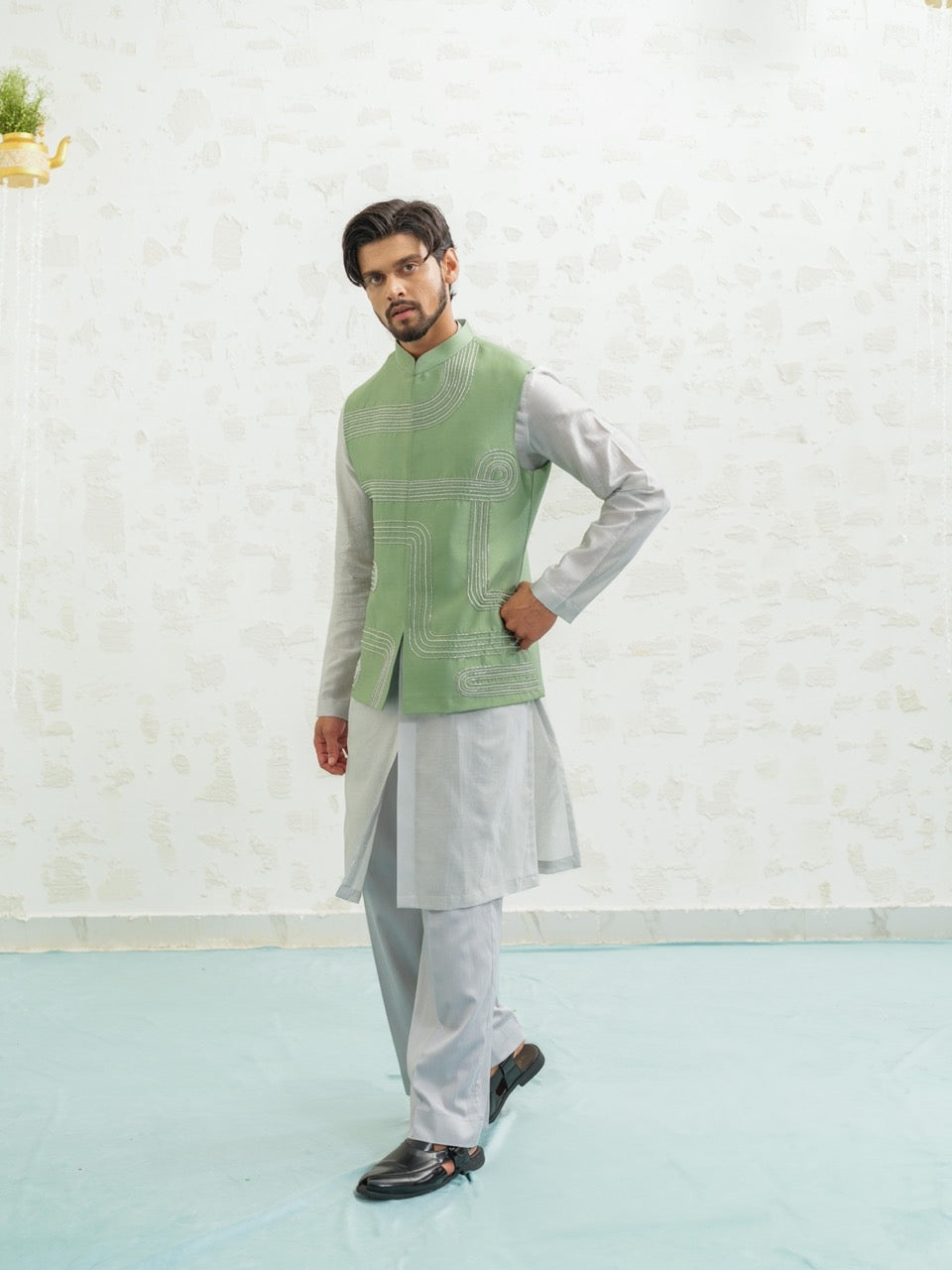 Geomtry Seafoam Bundi set