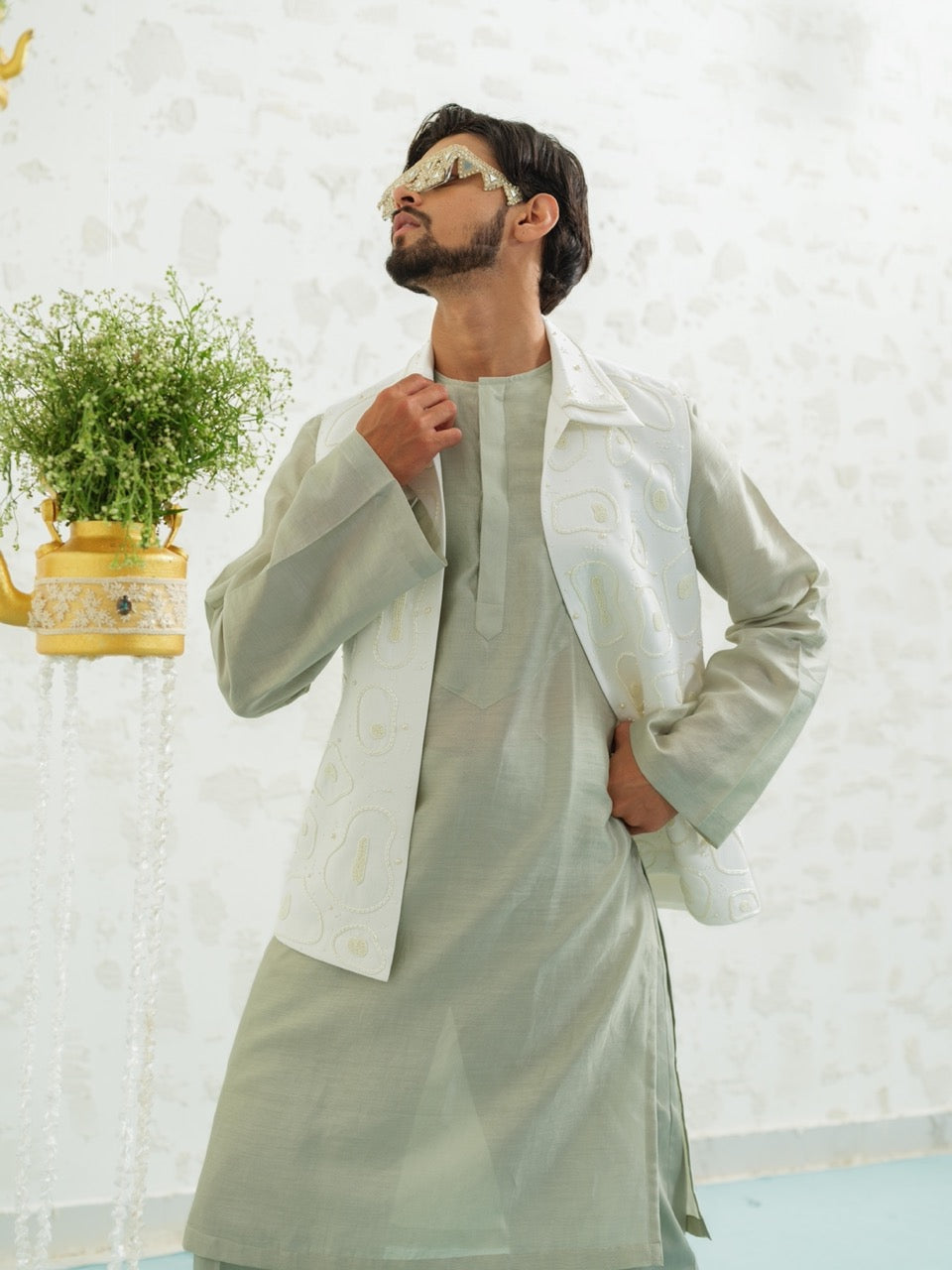 Amoeba Linen Bundi set