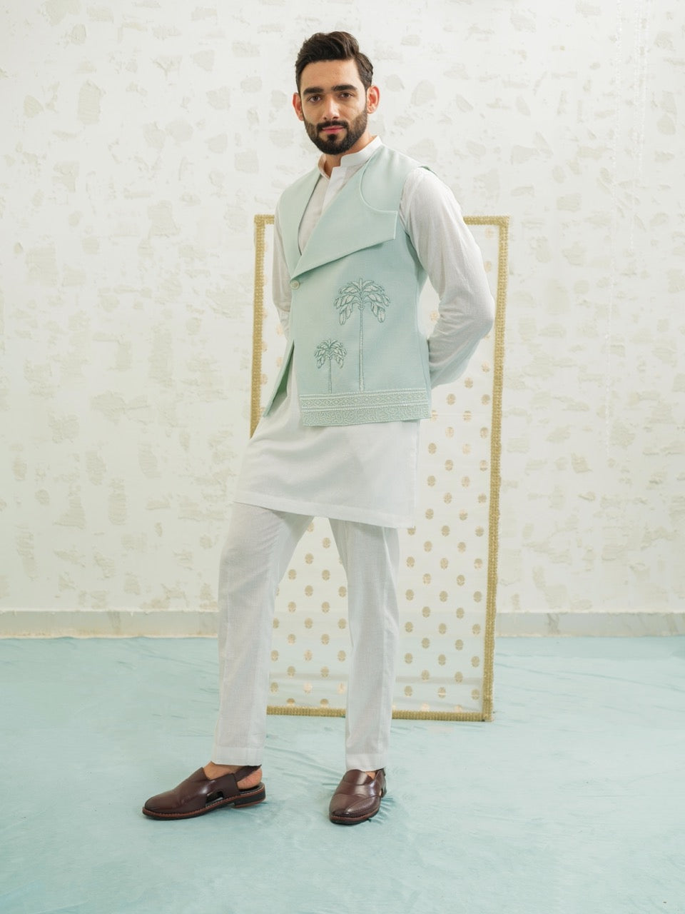 Flap Palm Blue Bundi set