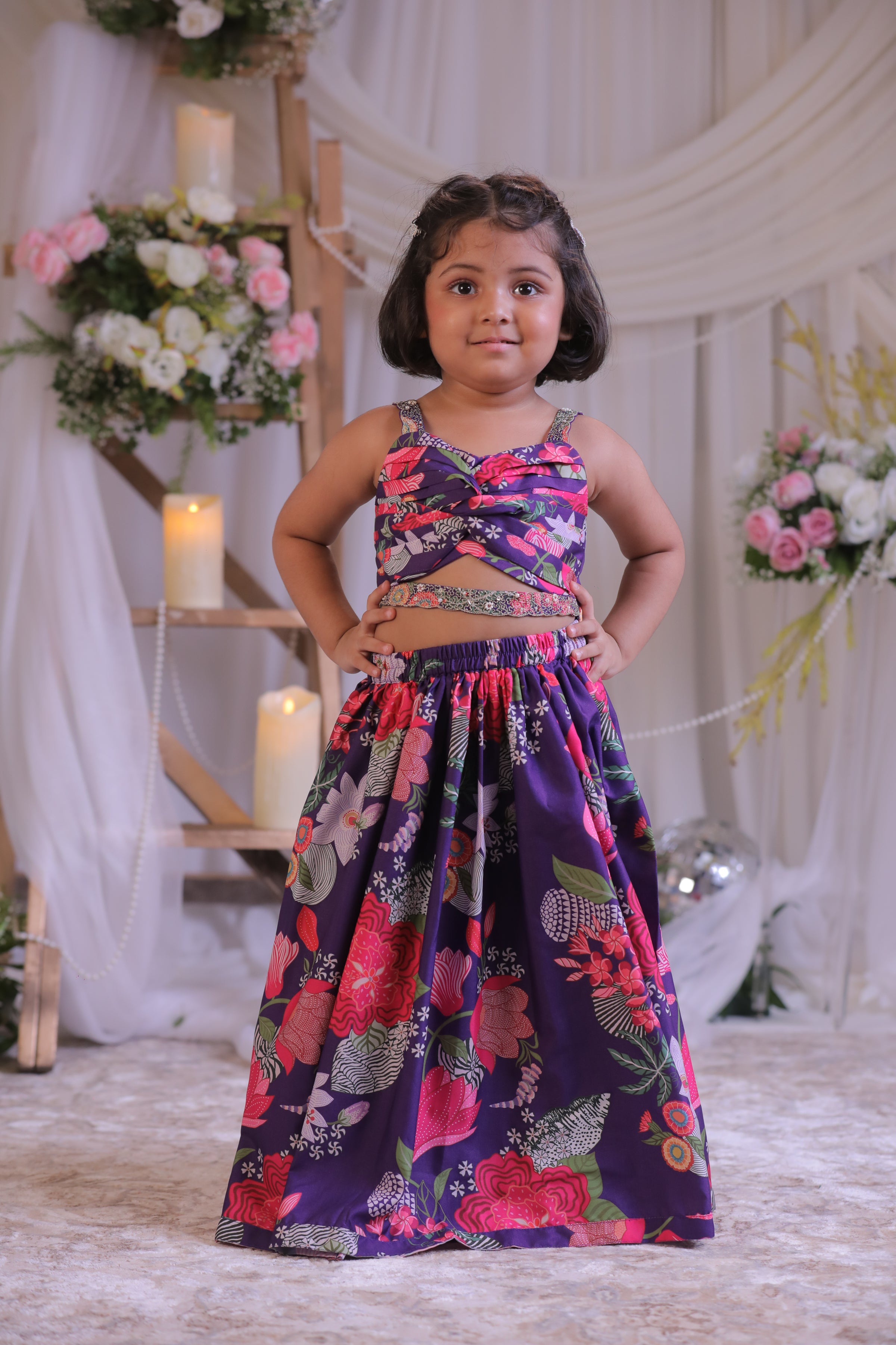 Purple Knot Ghagra