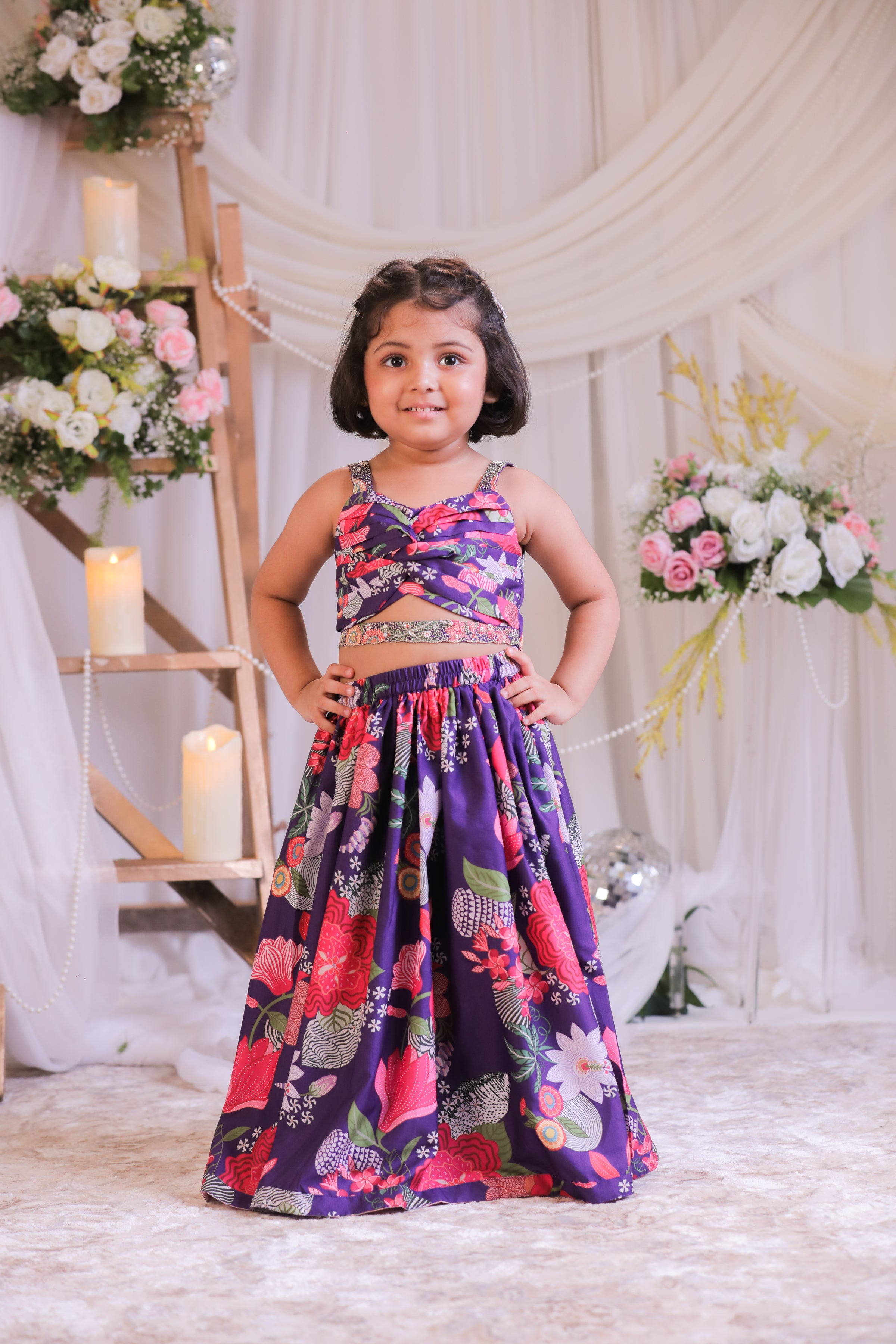 Purple Knot Ghagra