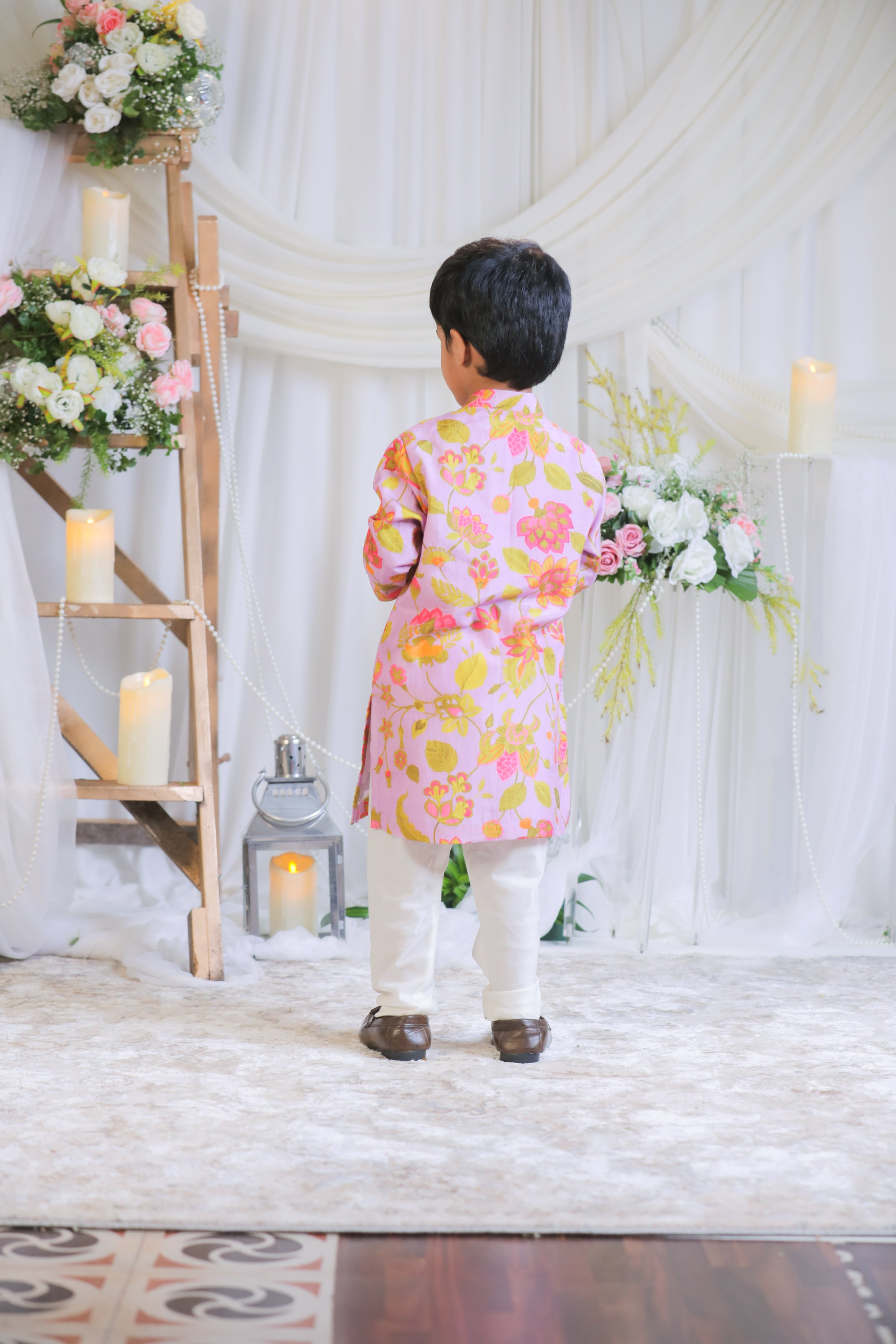 Lilac Printed Mirror Kurta