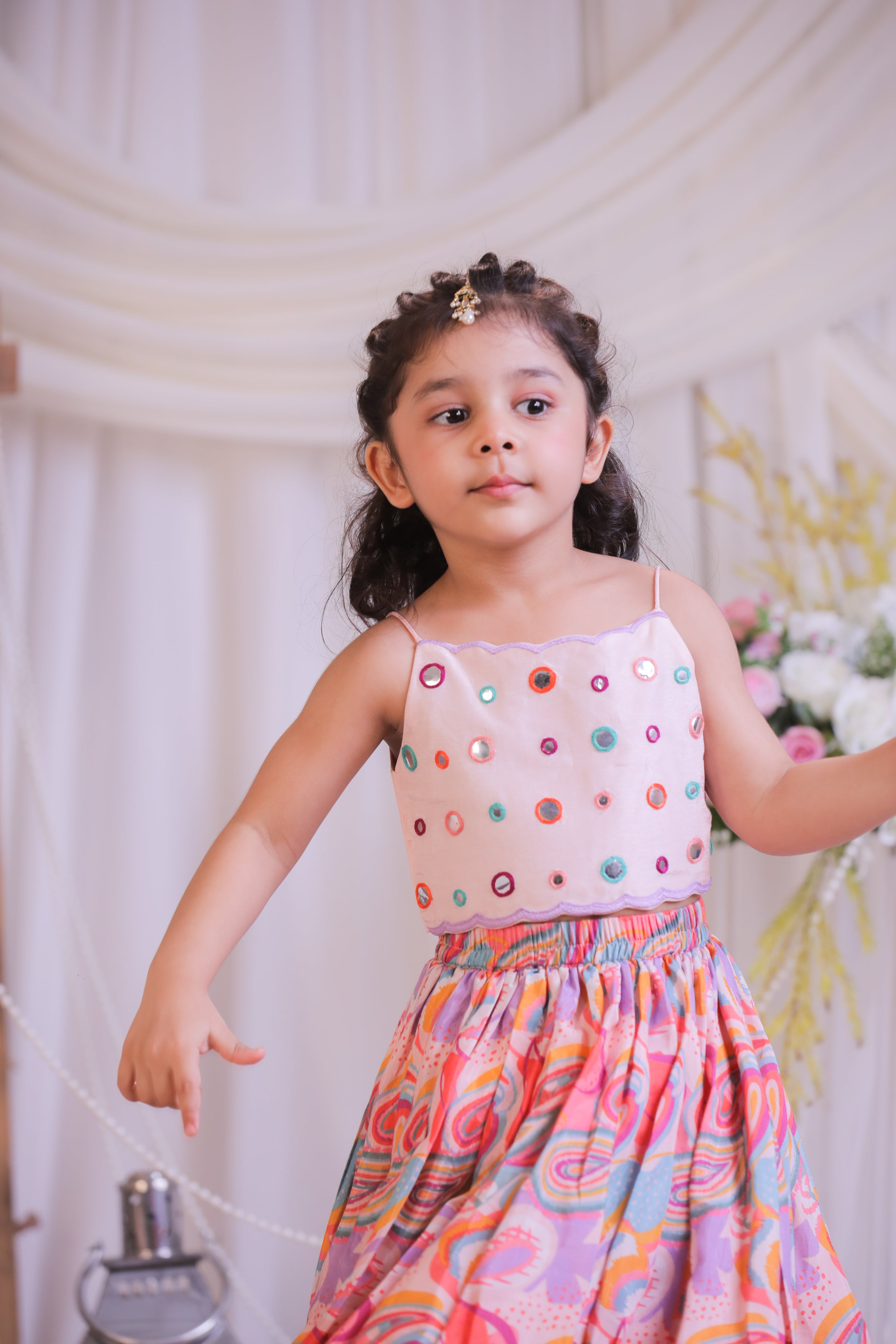 Pasiley Mirror Ghagra