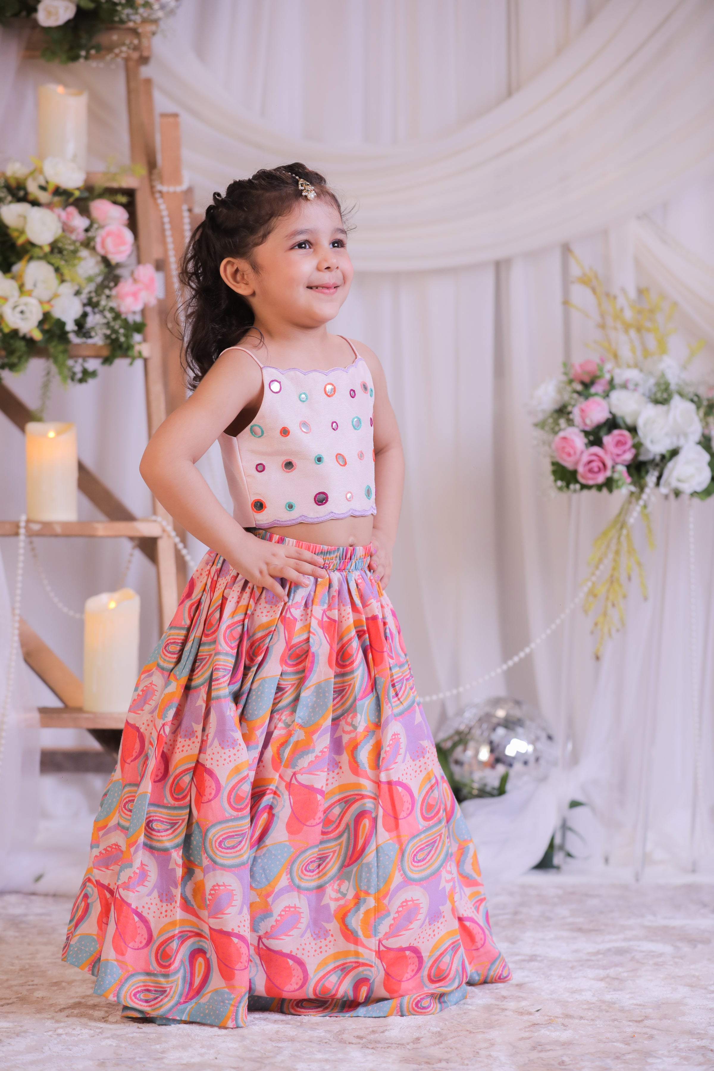 Pasiley Mirror Ghagra