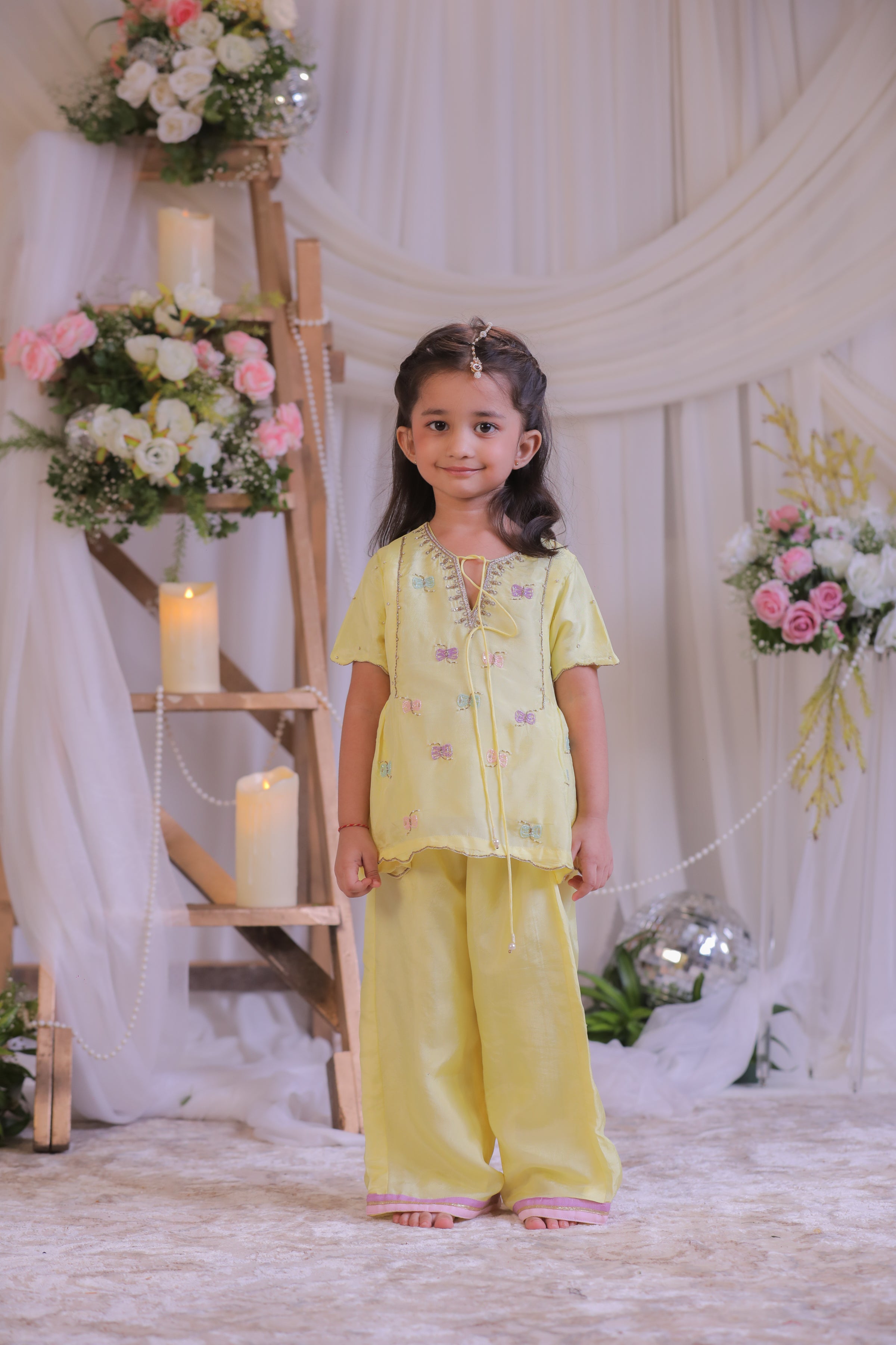 Damru Emb Palazzo Set