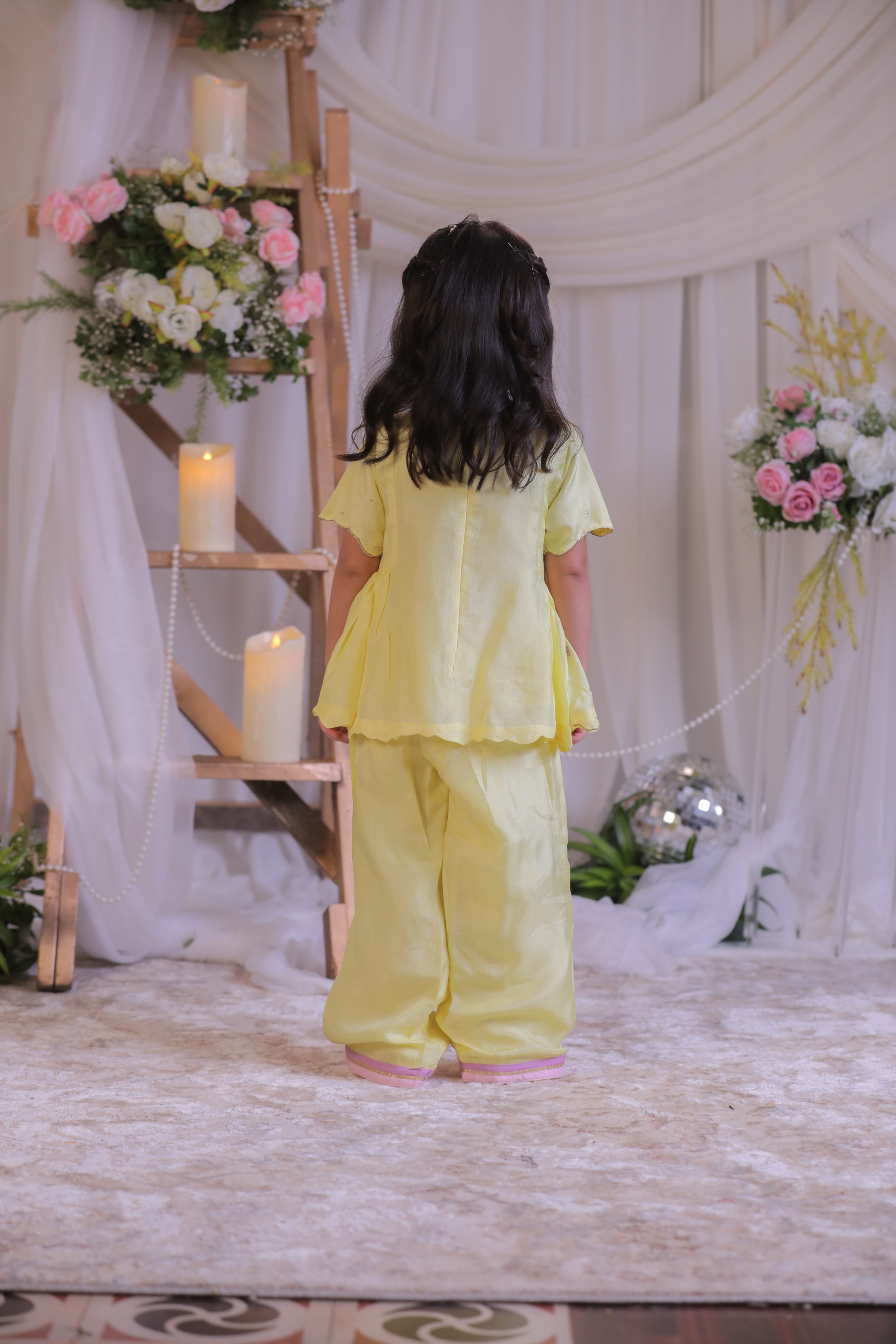 Damru Emb Palazzo Set