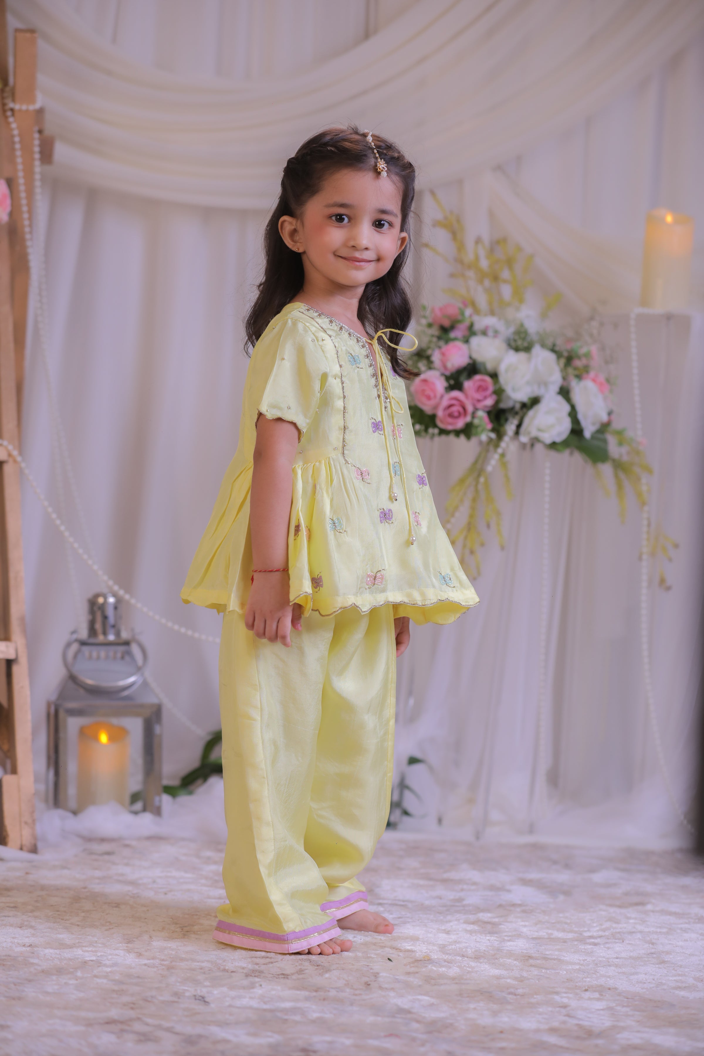 Damru Emb Palazzo Set