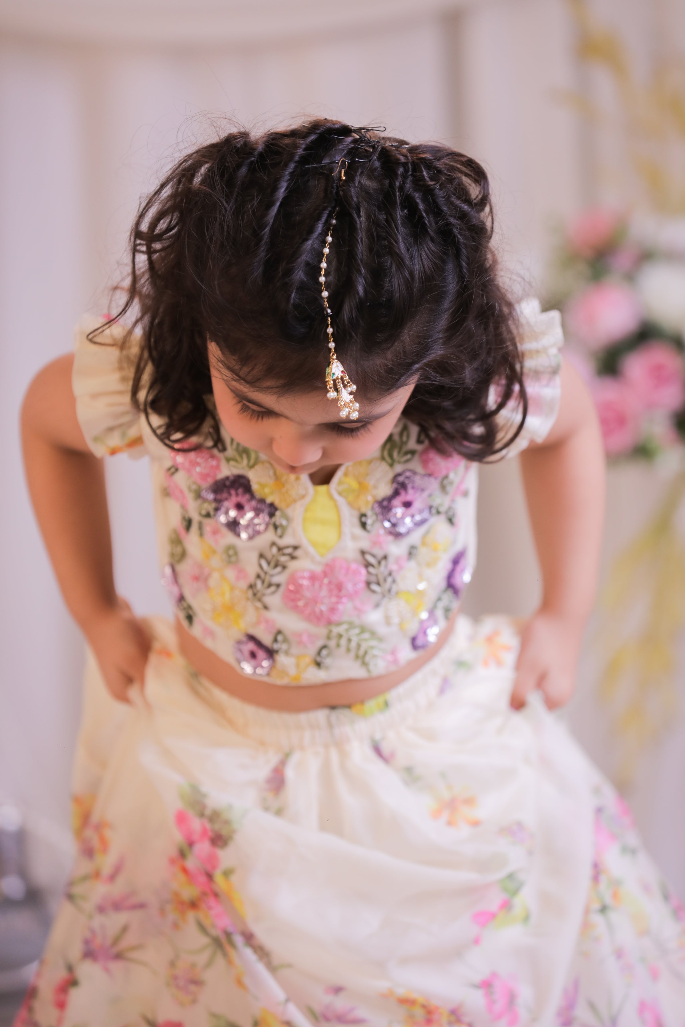 Digital Organza Ghagra