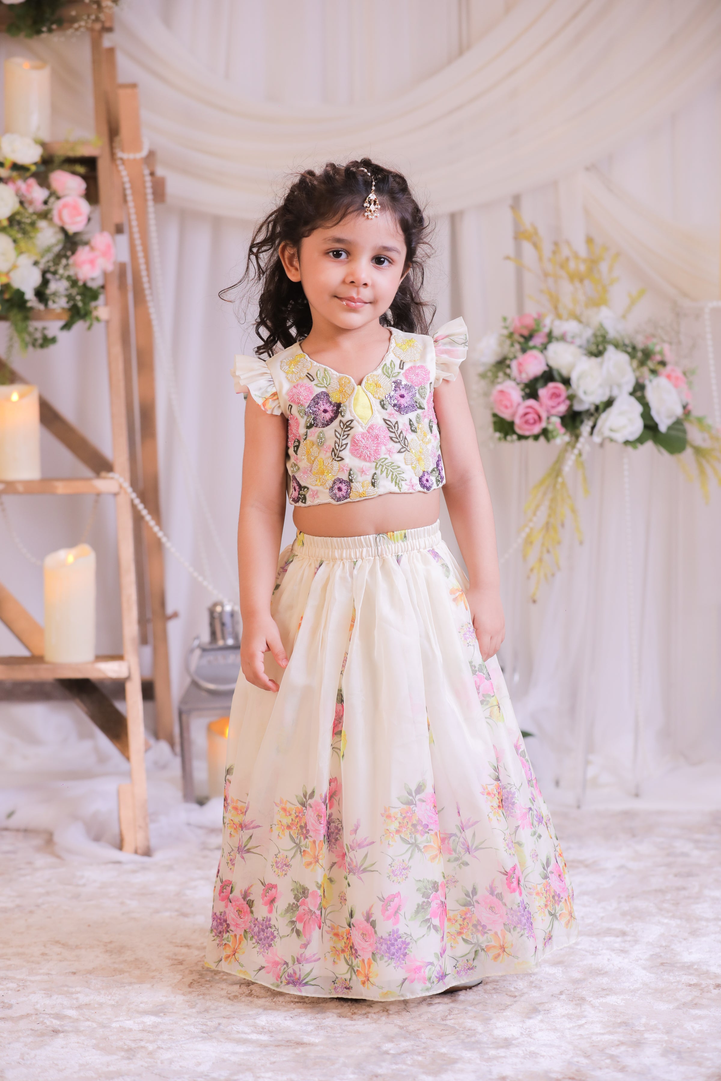 Digital Organza Ghagra