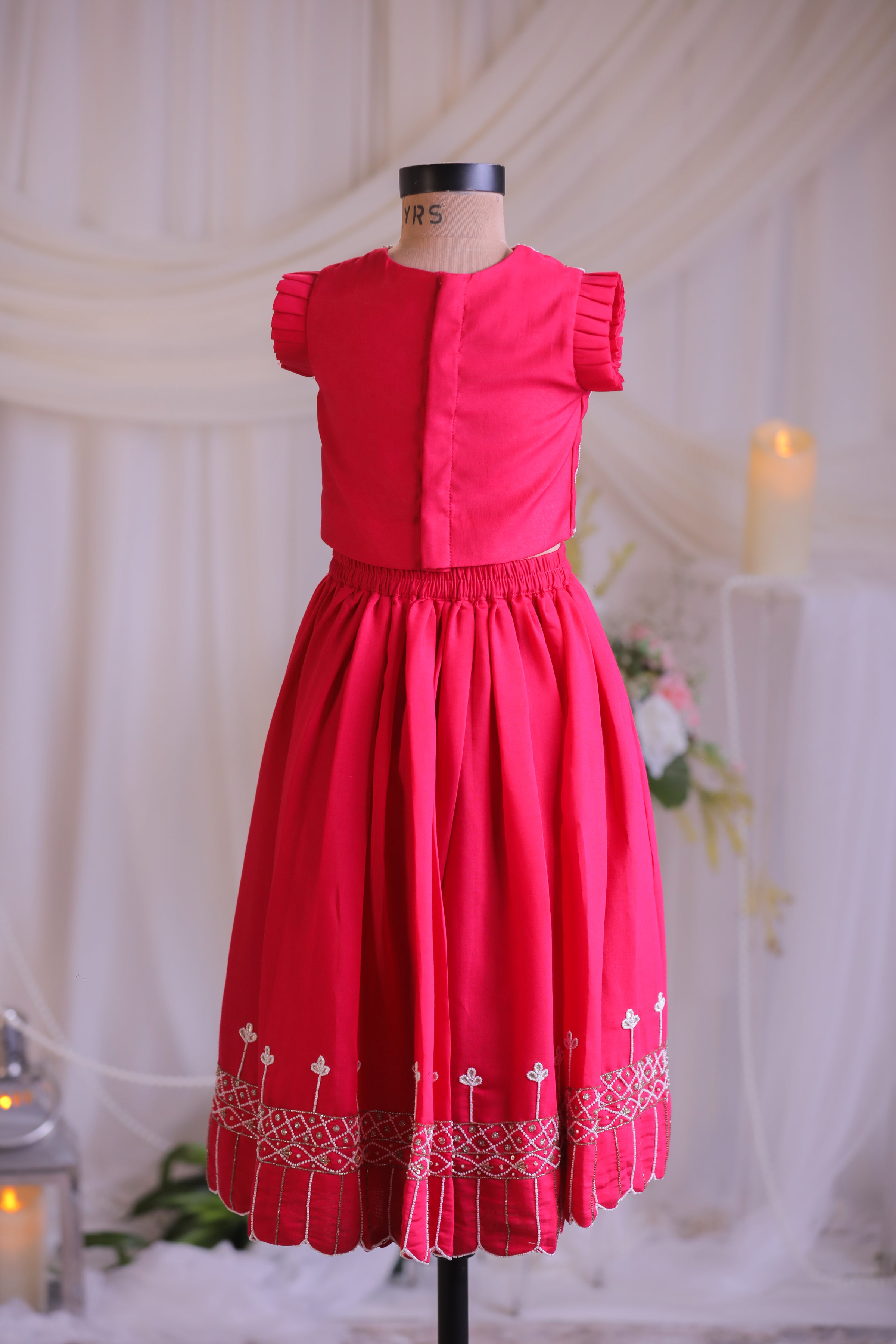 Pink Tulip Ghagra