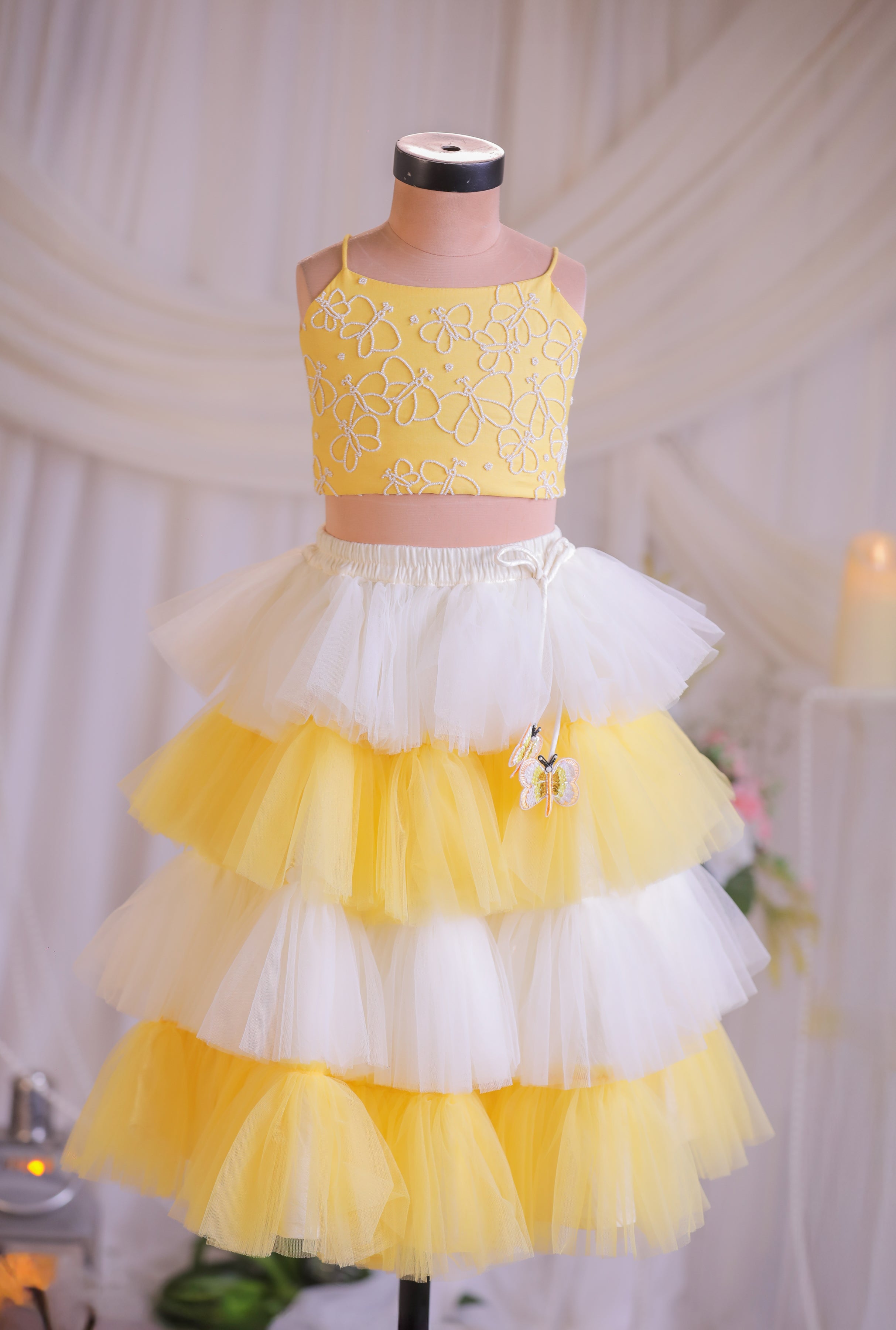 Butterfly Frill Ghagra