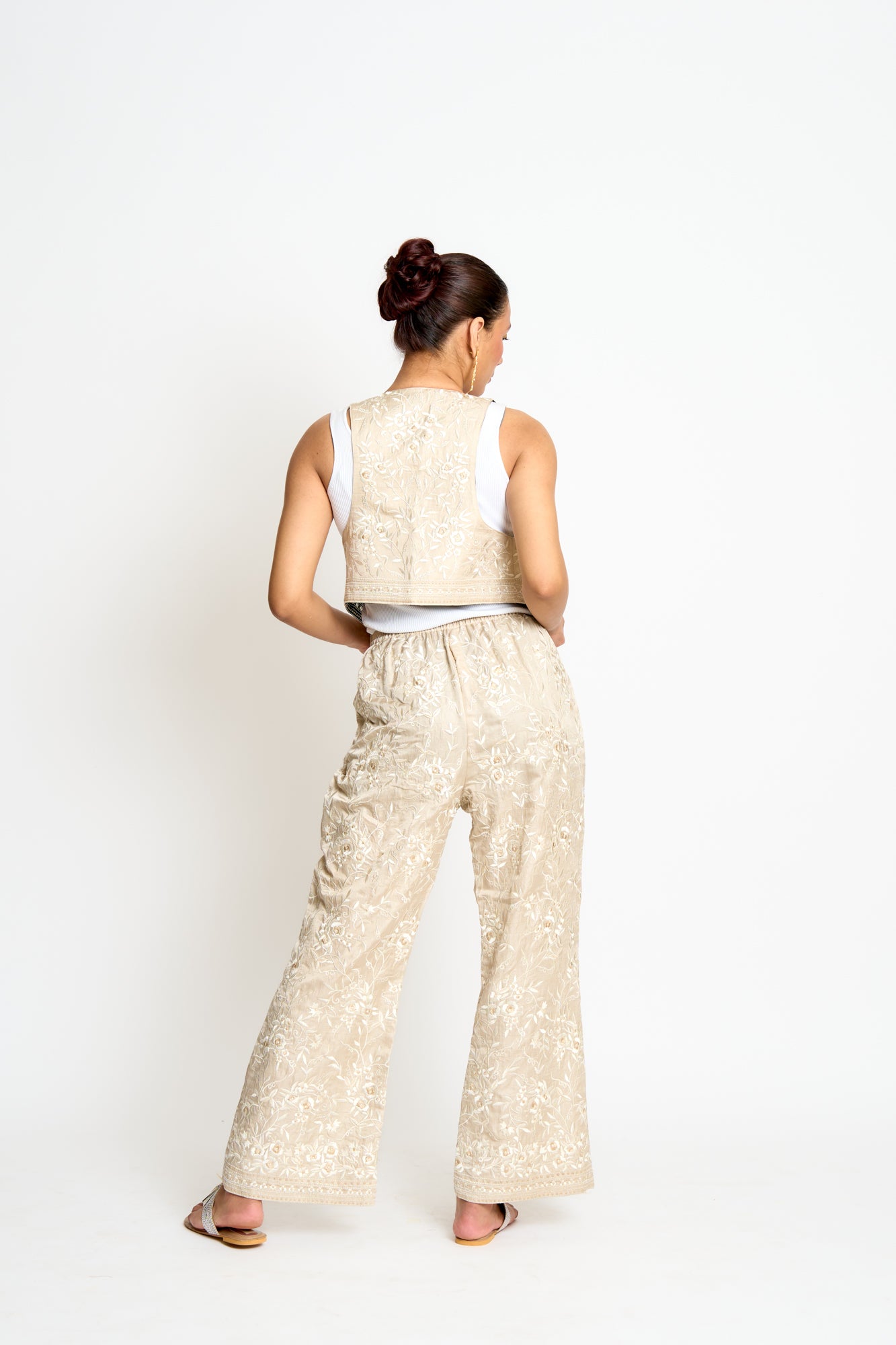 Kalki Reversible Waistcoat Beige & Black