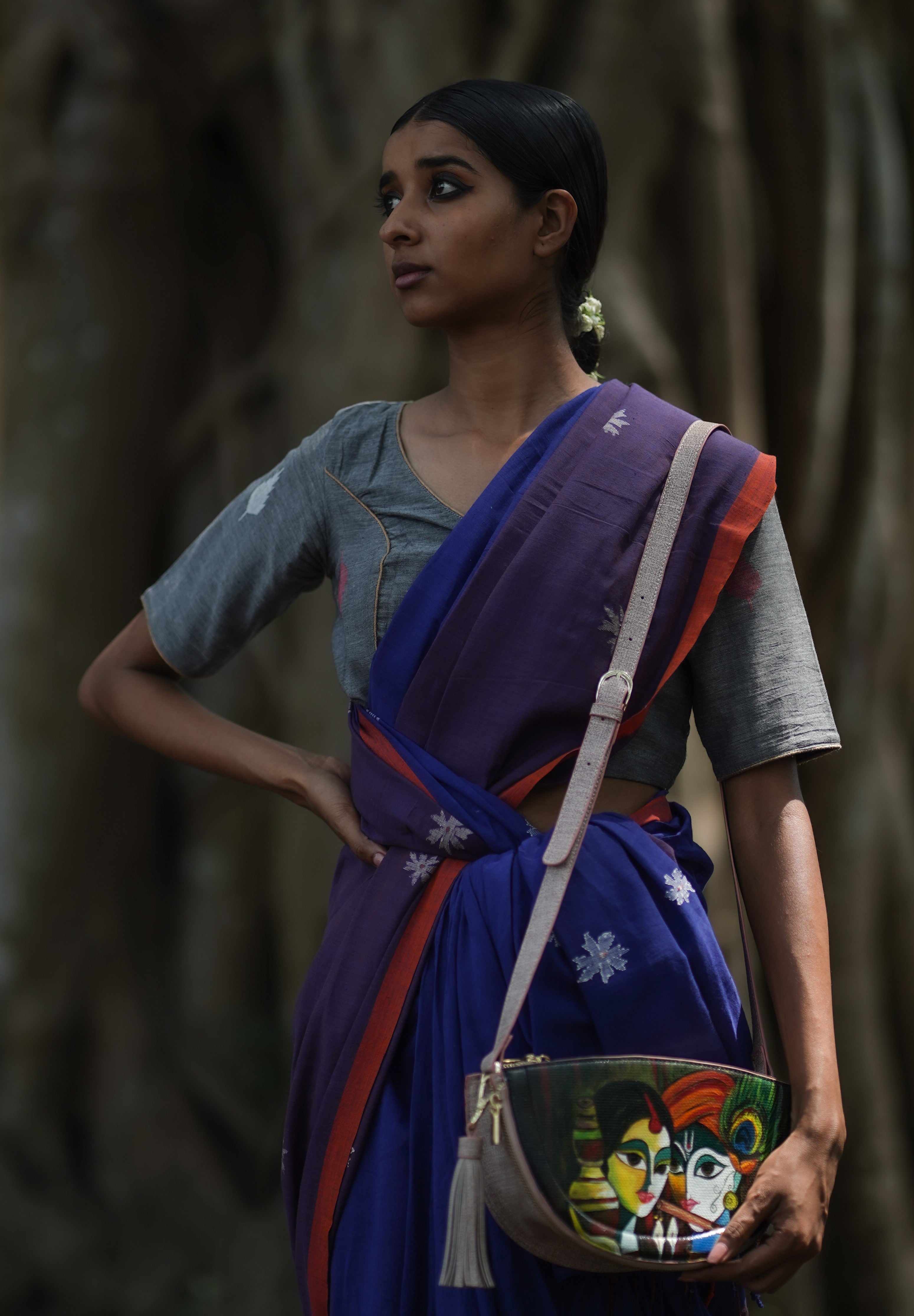 Radha Krishna Half Moon Bag