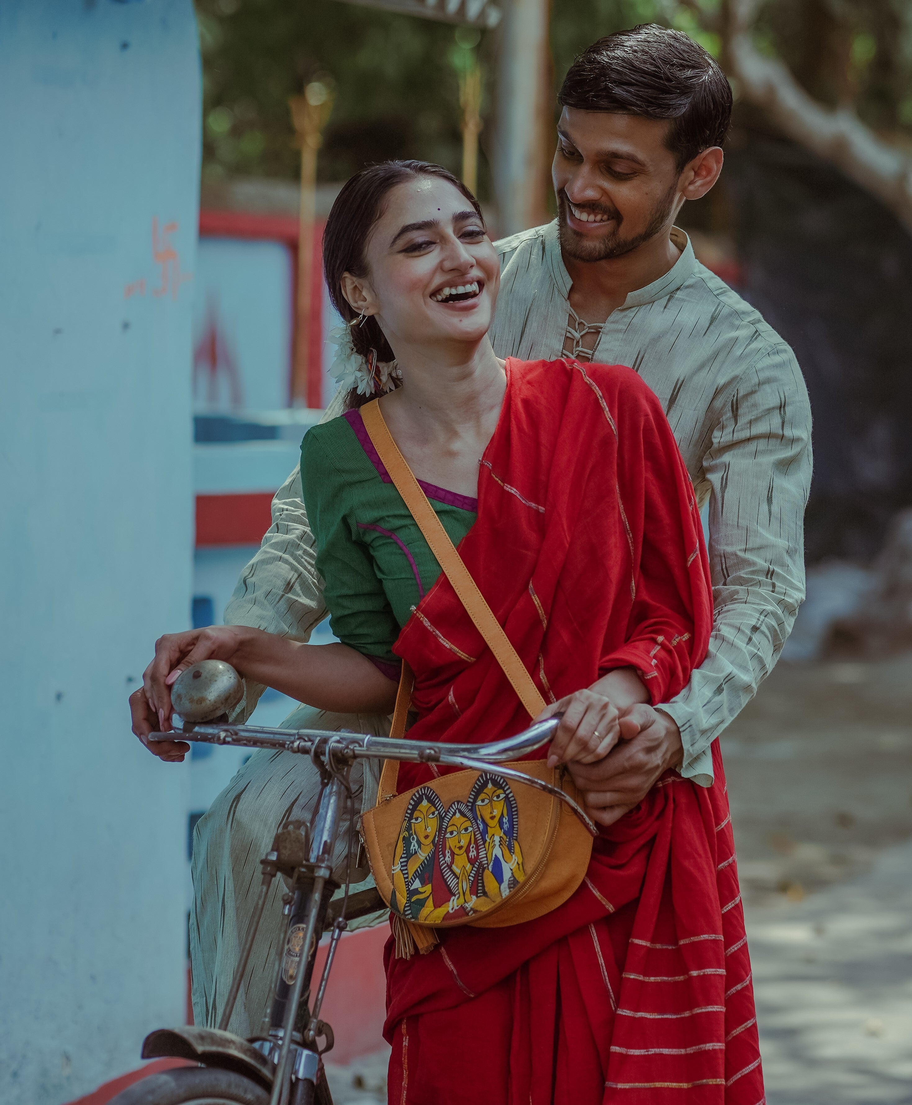 Patachitra Half Moon Bag