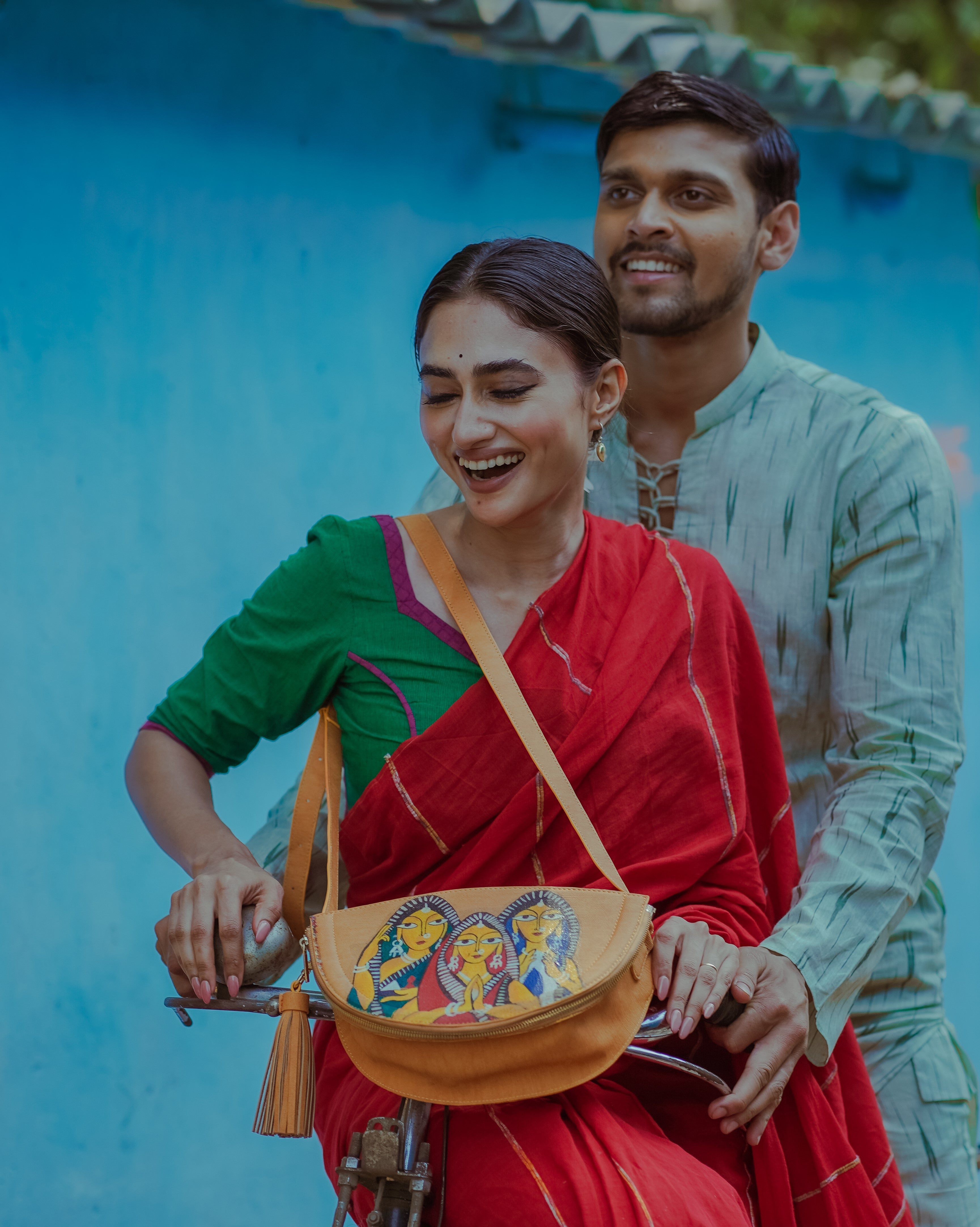 Patachitra Half Moon Bag